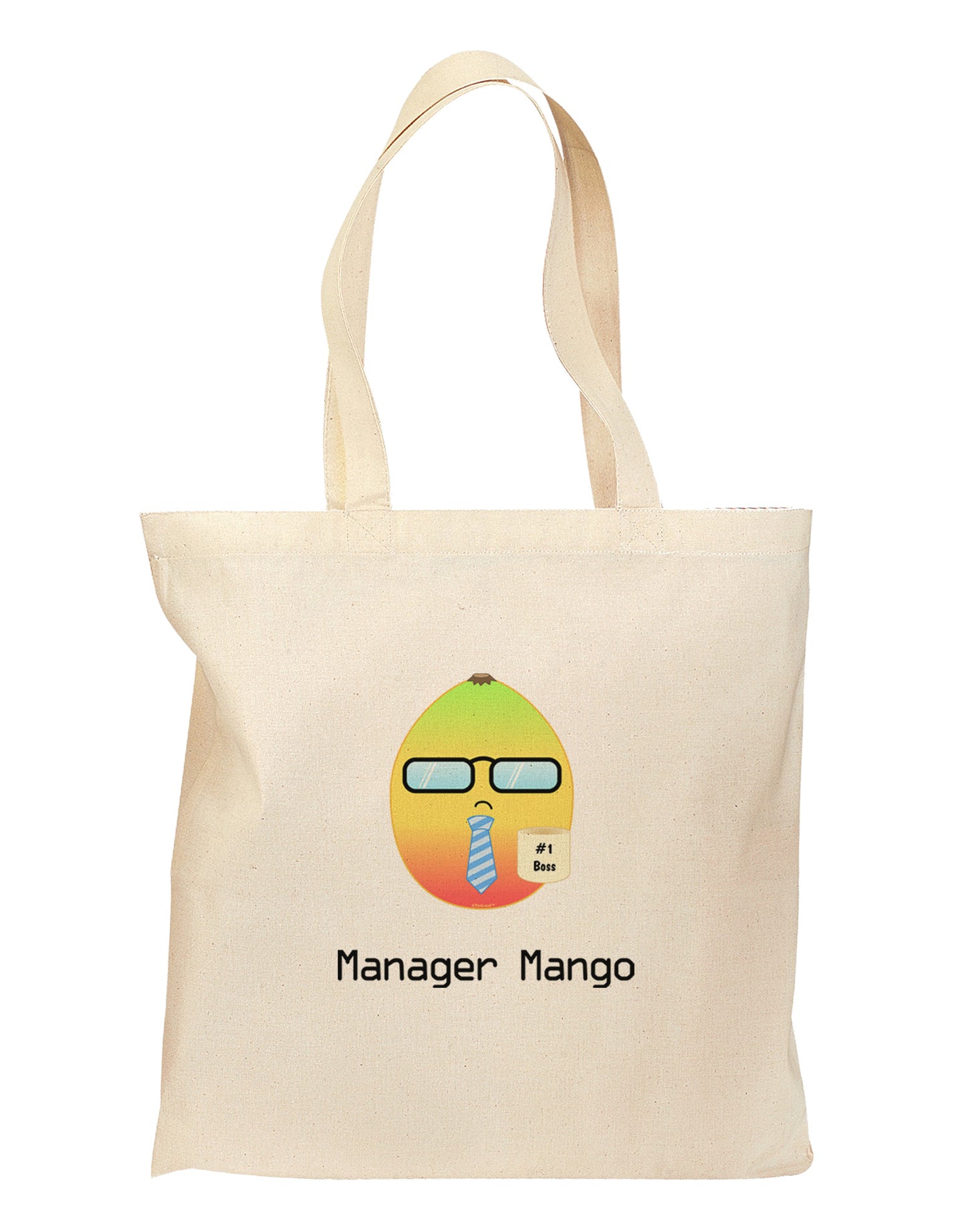 Manager Mango Text Grocery Tote Bag-Grocery Tote-TooLoud-Natural-Medium-Davson Sales