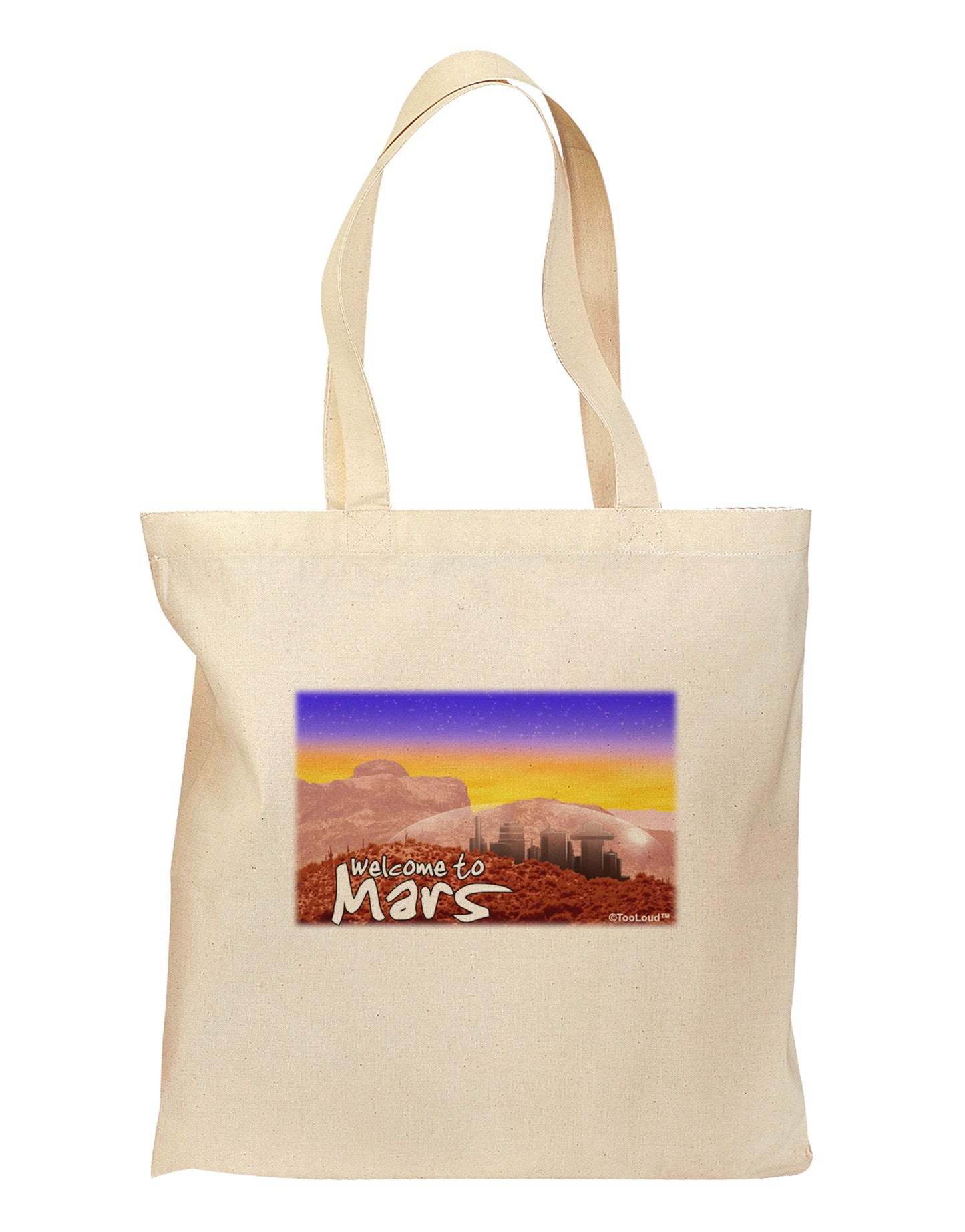 Welcome to Mars Grocery Tote Bag-Grocery Tote-TooLoud-Natural-Medium-Davson Sales