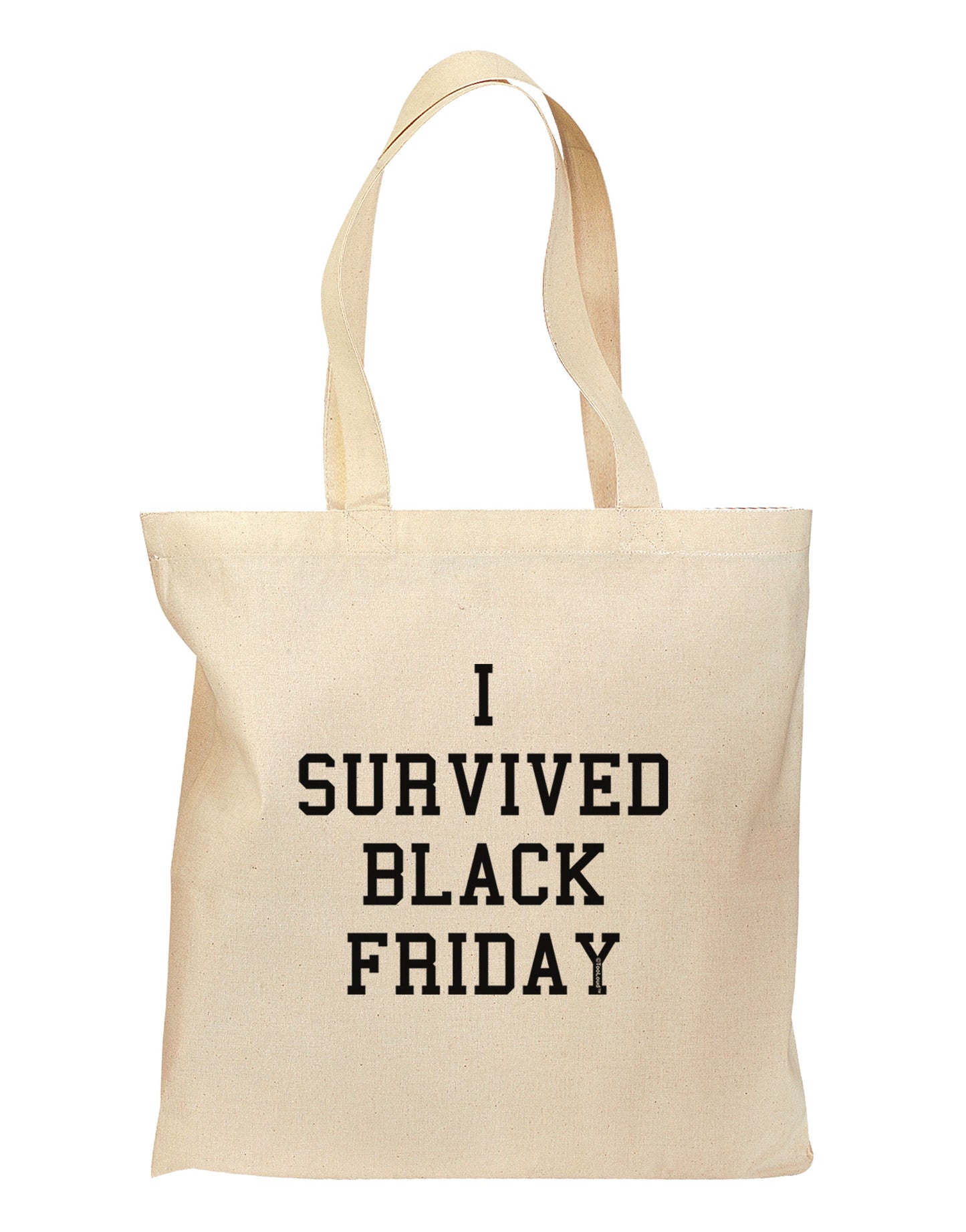 I Survived Black Friday Grocery Tote Bag-Grocery Tote-TooLoud-Natural-Medium-Davson Sales