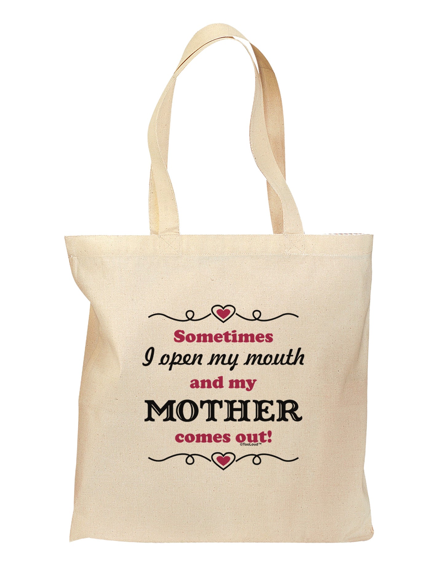 My Mother Comes Out Grocery Tote Bag-Grocery Tote-TooLoud-Natural-Medium-Davson Sales