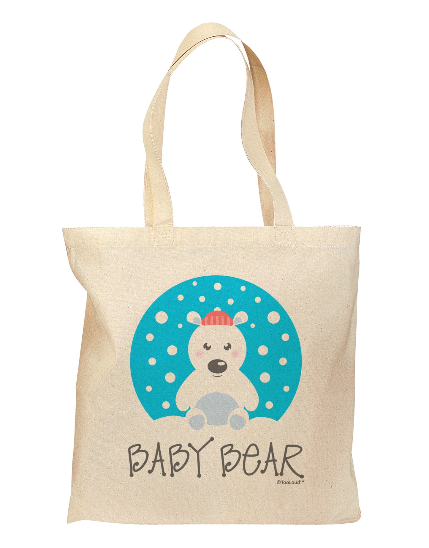 Matching Polar Bear Family - Baby Bear Grocery Tote Bag by TooLoud-Grocery Tote-TooLoud-Natural-Medium-Davson Sales