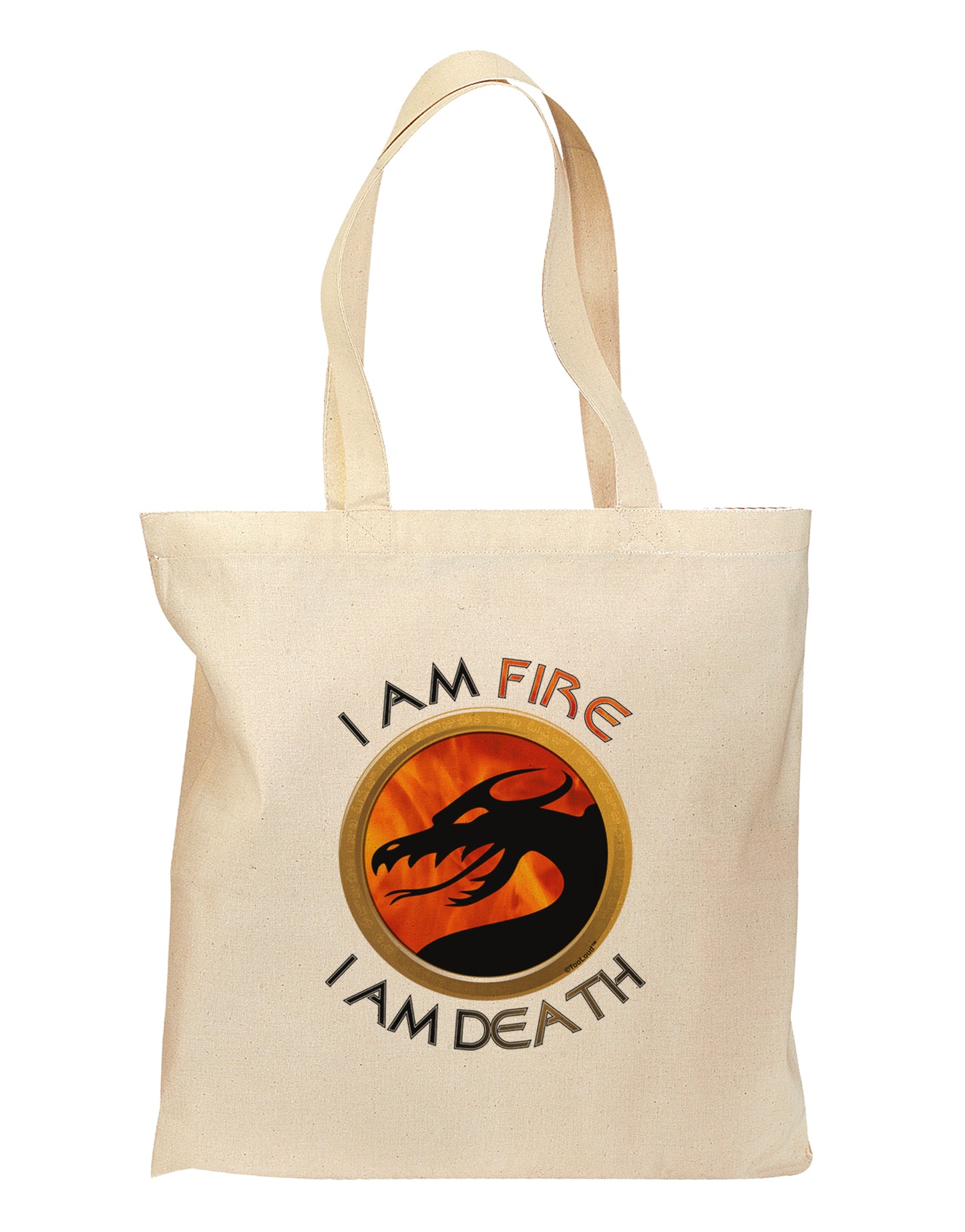 I Am Fire I Am Death Grocery Tote Bag by TooLoud-Grocery Tote-TooLoud-Natural-Medium-Davson Sales
