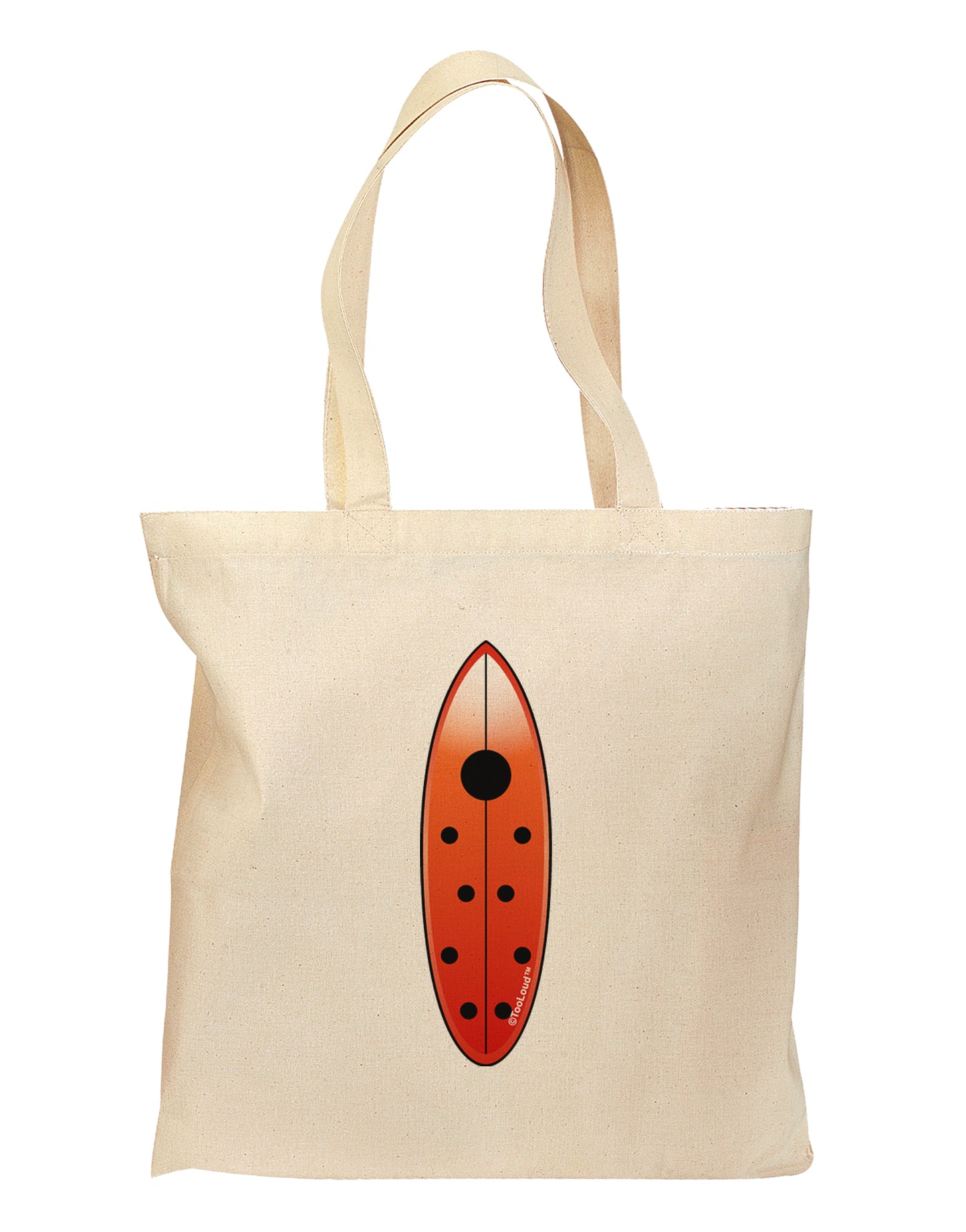 Ladybug Surfboard Grocery Tote Bag by TooLoud-Grocery Tote-TooLoud-Natural-Medium-Davson Sales