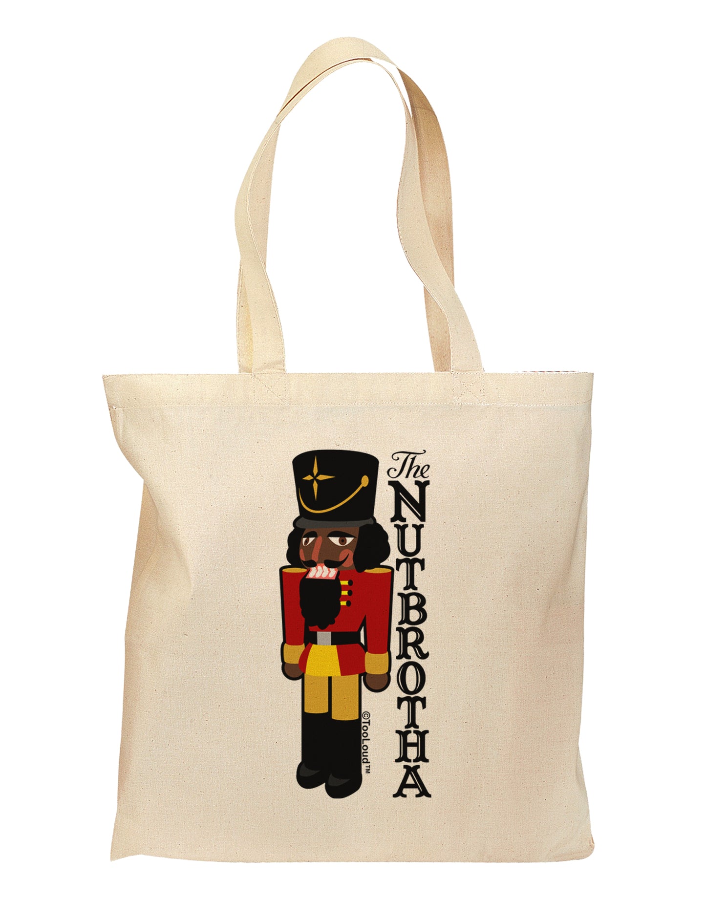 The Nutbrotha - Black Nutcracker Grocery Tote Bag by TooLoud-TooLoud-Natural-Davson Sales