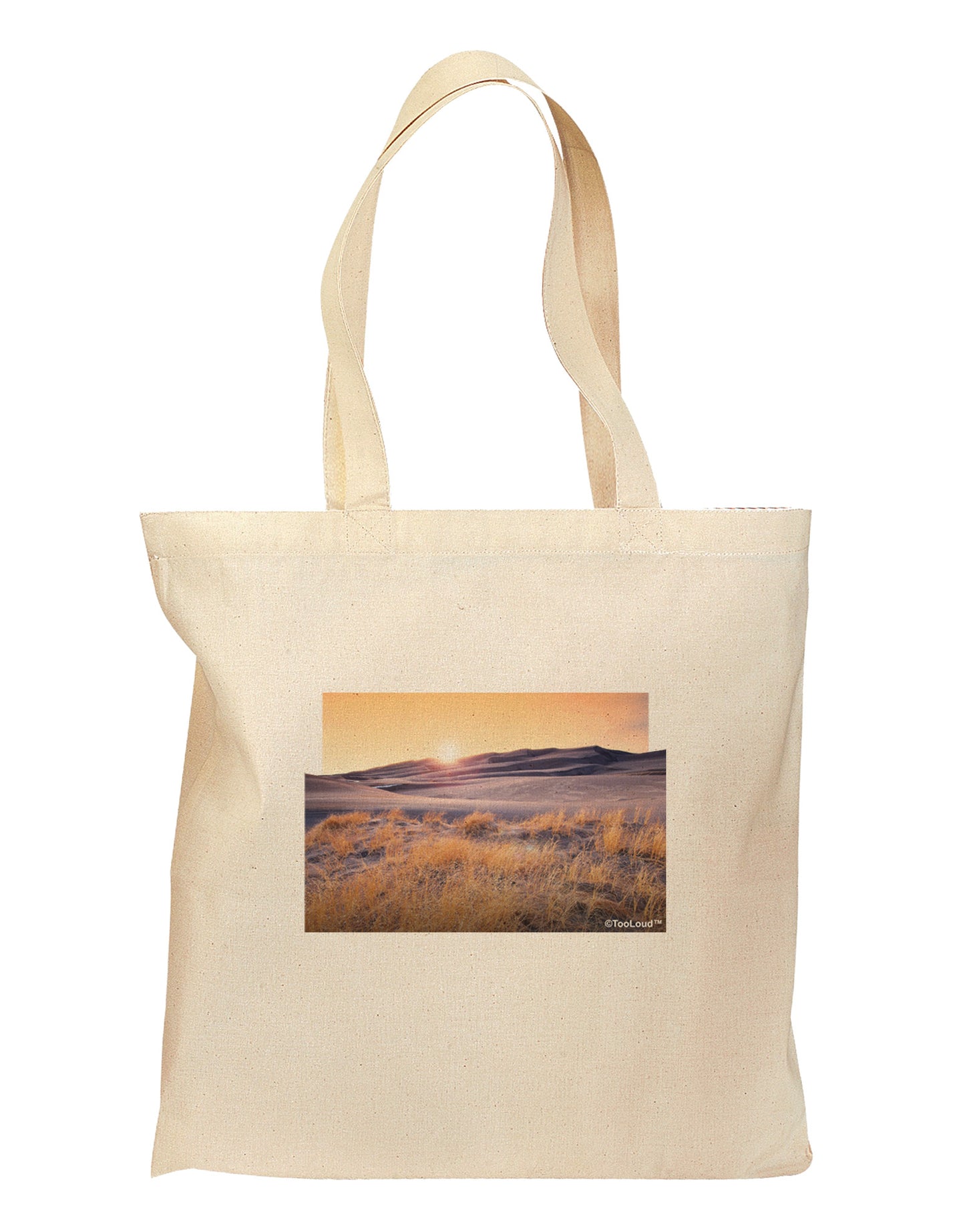 Colorado Sand Dunes Cutout Grocery Tote Bag-Grocery Tote-TooLoud-Natural-Medium-Davson Sales