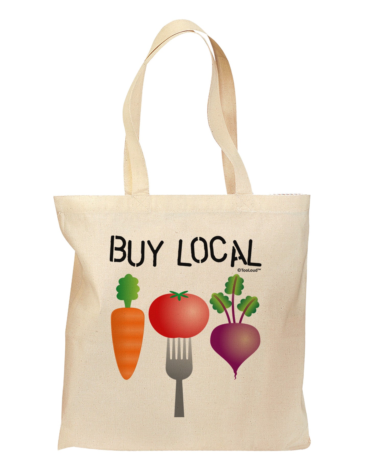 Buy Local - Vegetables Design Grocery Tote Bag-Grocery Tote-TooLoud-Natural-Medium-Davson Sales