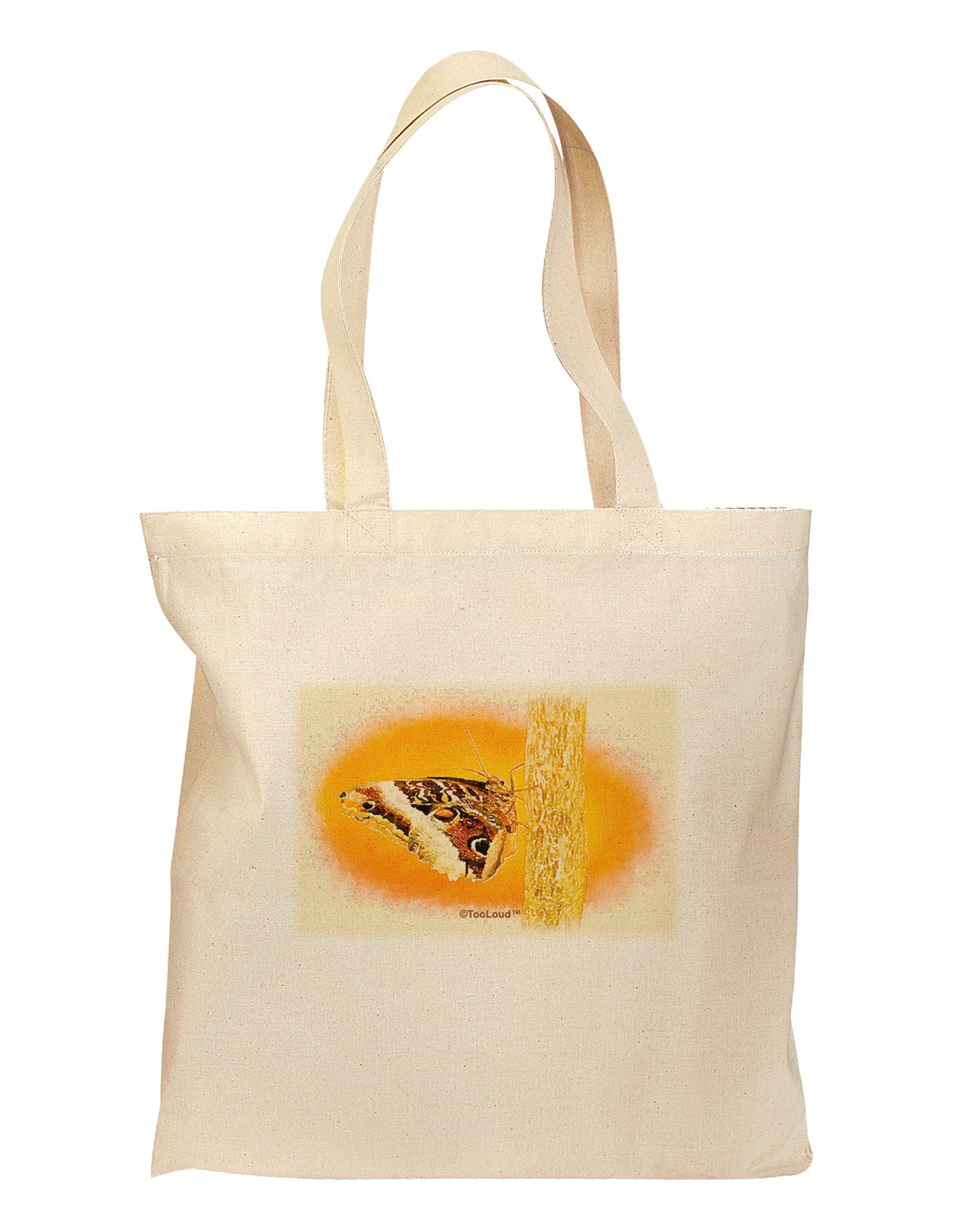 Watercolor Owl Moth Grocery Tote Bag-Grocery Tote-TooLoud-Natural-Medium-Davson Sales