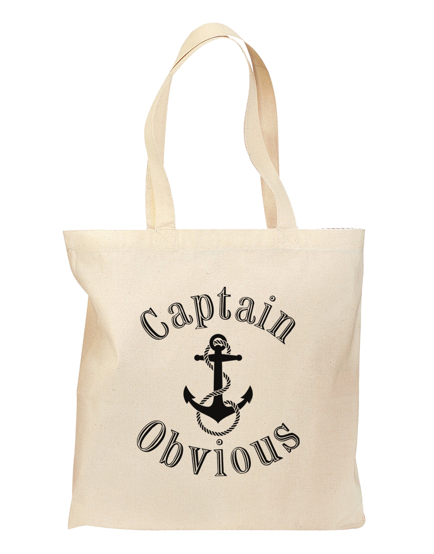 Captain Obvious Funny Grocery Tote Bag-Grocery Tote-TooLoud-Natural-Medium-Davson Sales