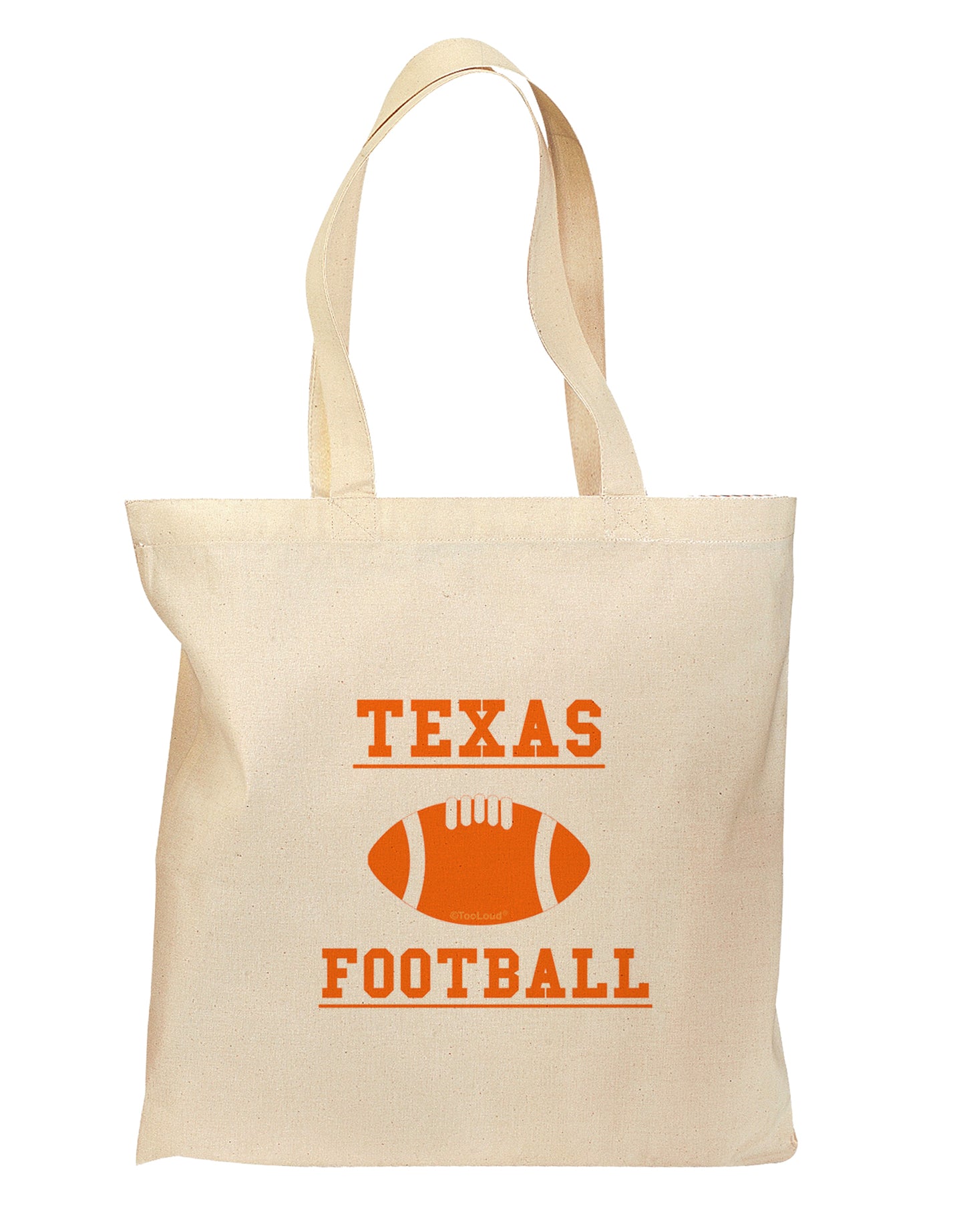 Texas Football Grocery Tote Bag - Natural by TooLoud-Grocery Tote-TooLoud-Natural-Medium-Davson Sales