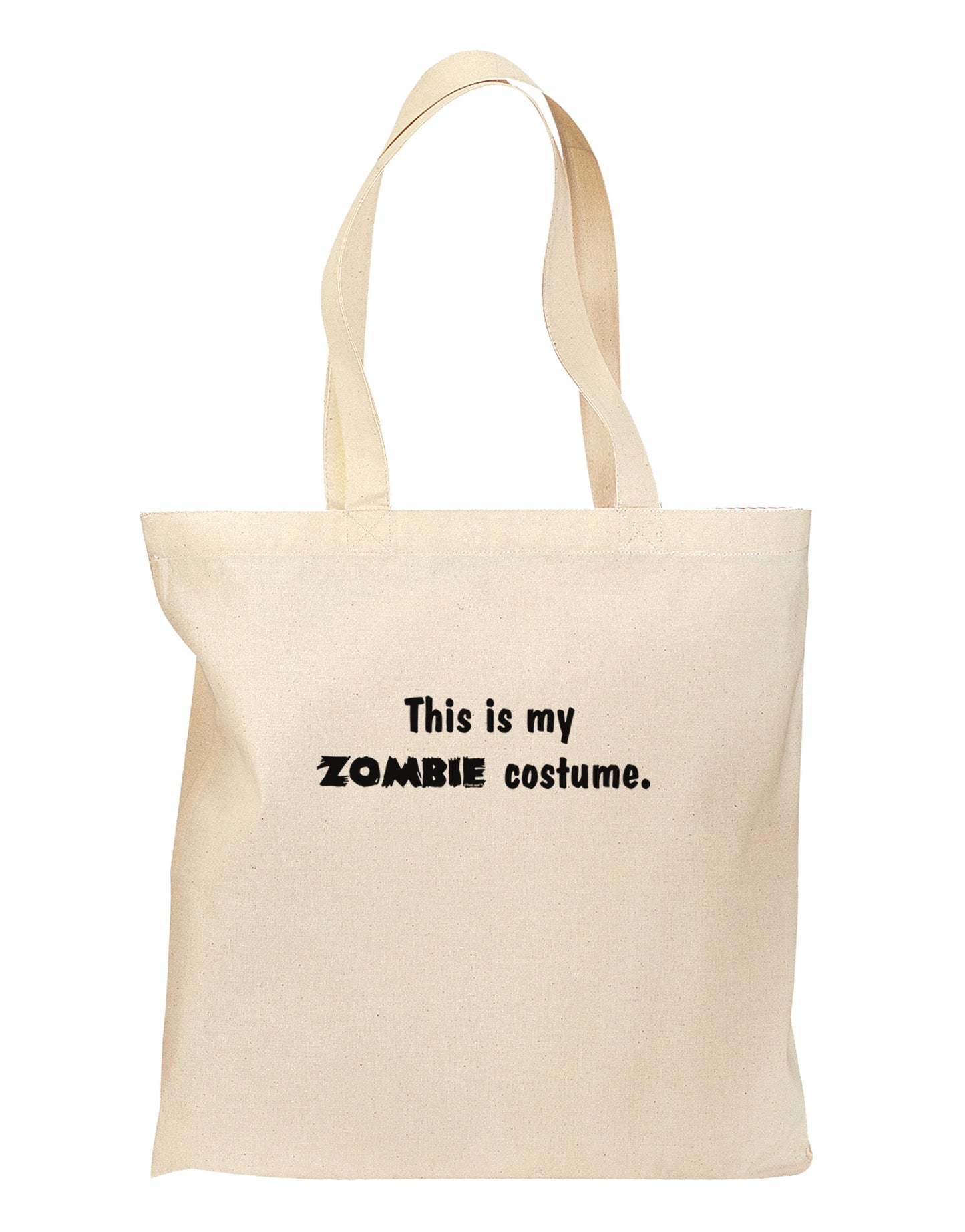 This Is My Zombie Costume - Halloween Grocery Tote Bag-Grocery Tote-TooLoud-Natural-Medium-Davson Sales
