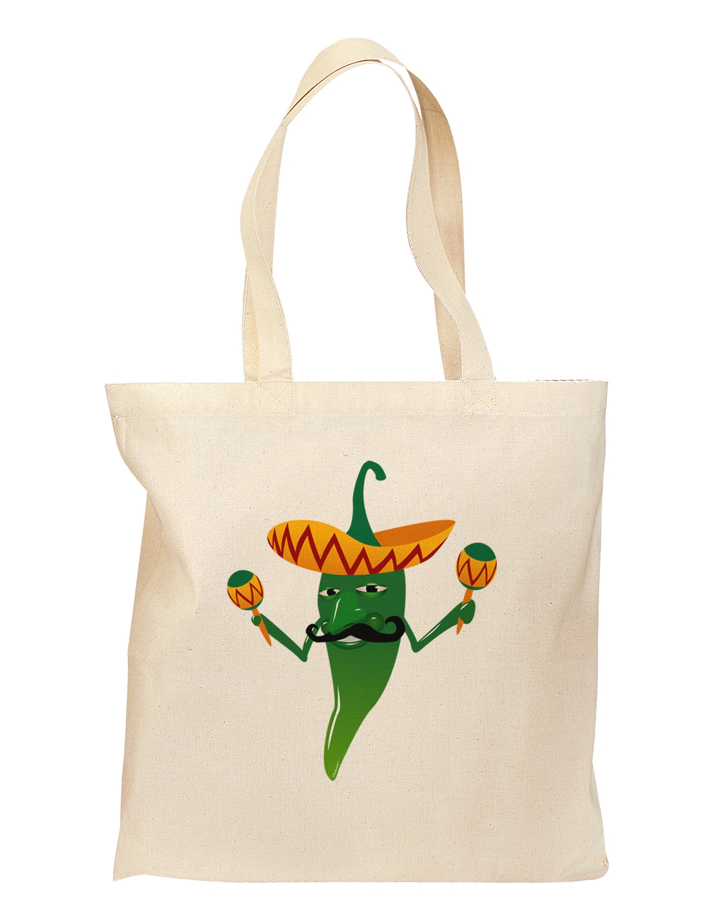 Green Hot Mexican Chili Pepper Grocery Tote Bag-Grocery Tote-TooLoud-Natural-Medium-Davson Sales