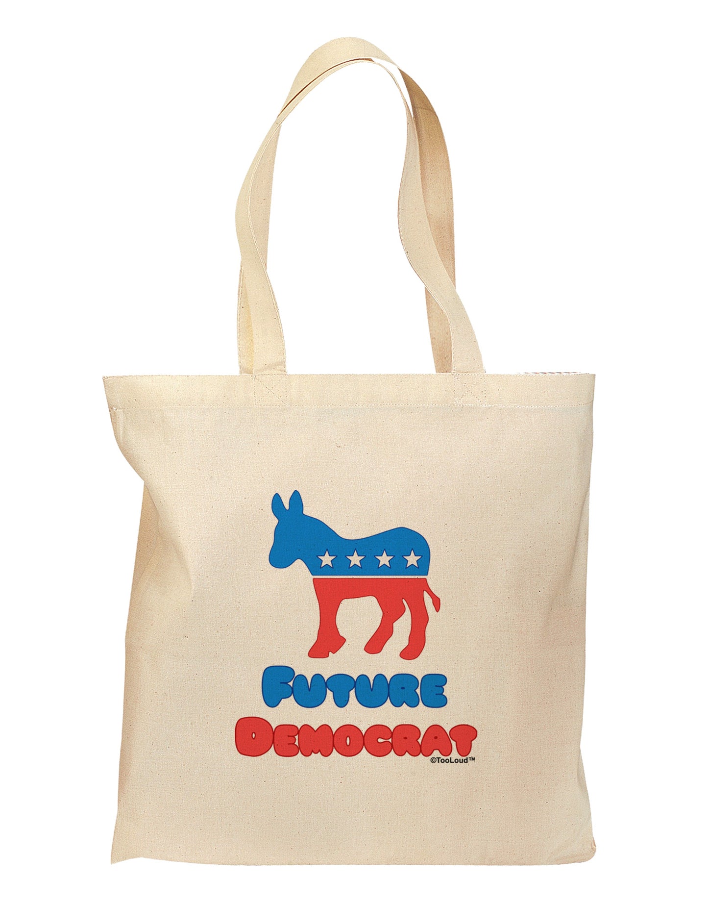 Future Democrat Grocery Tote Bag-Grocery Tote-TooLoud-Natural-Medium-Davson Sales