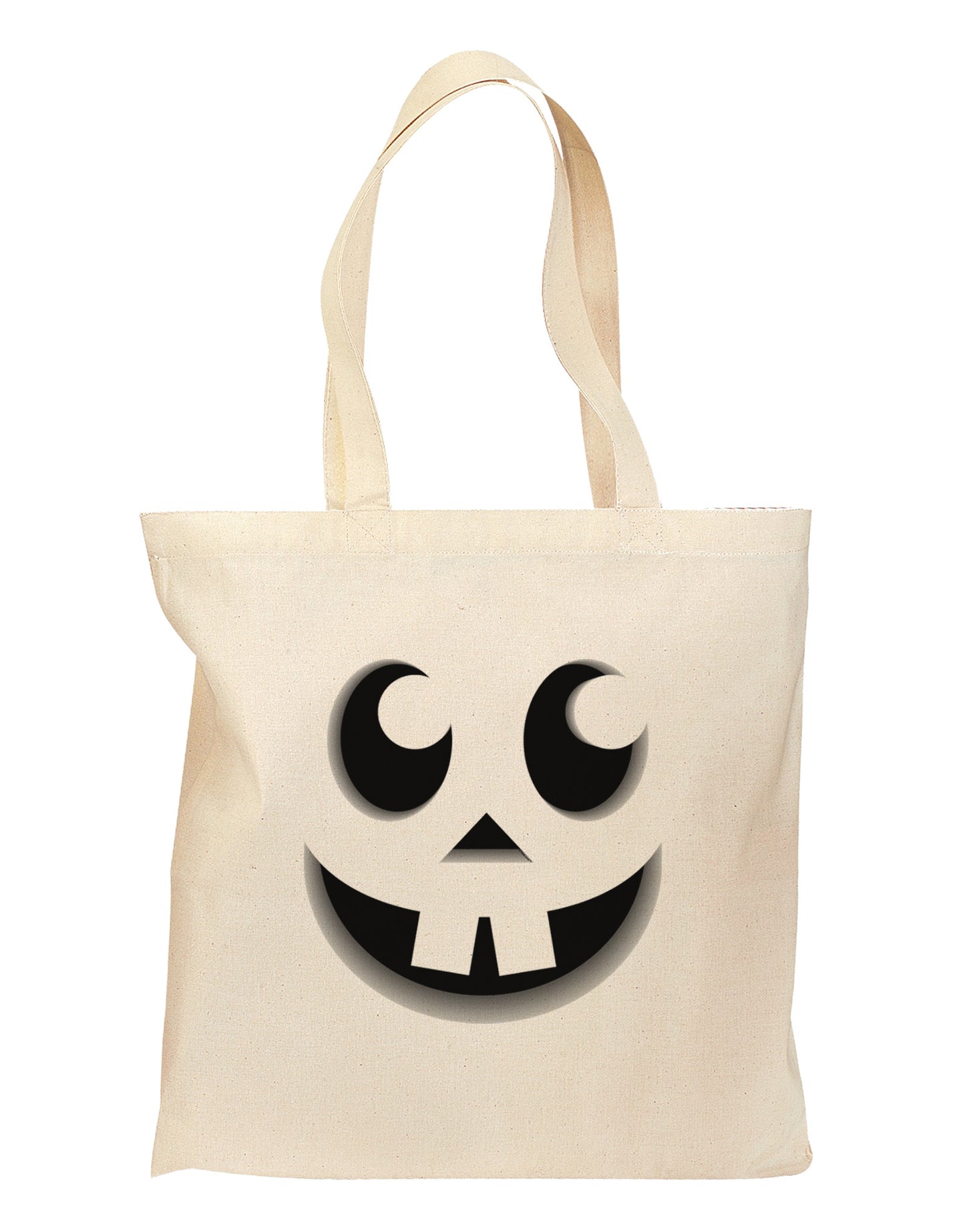 Cute Jack O Lantern Pumpkin Face Grocery Tote Bag-Grocery Tote-TooLoud-Natural-Medium-Davson Sales