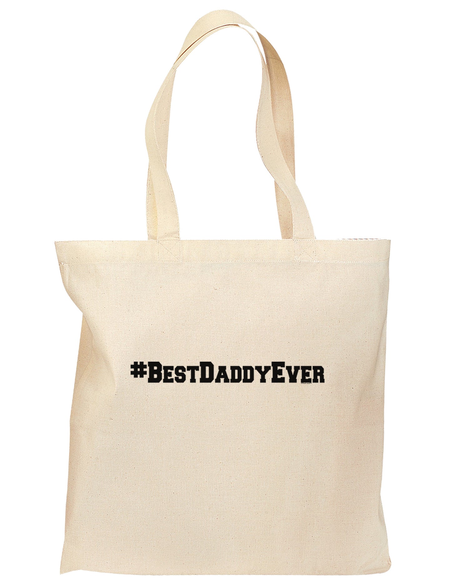 #BestDaddyEver Grocery Tote Bag-Grocery Tote-TooLoud-Natural-Medium-Davson Sales