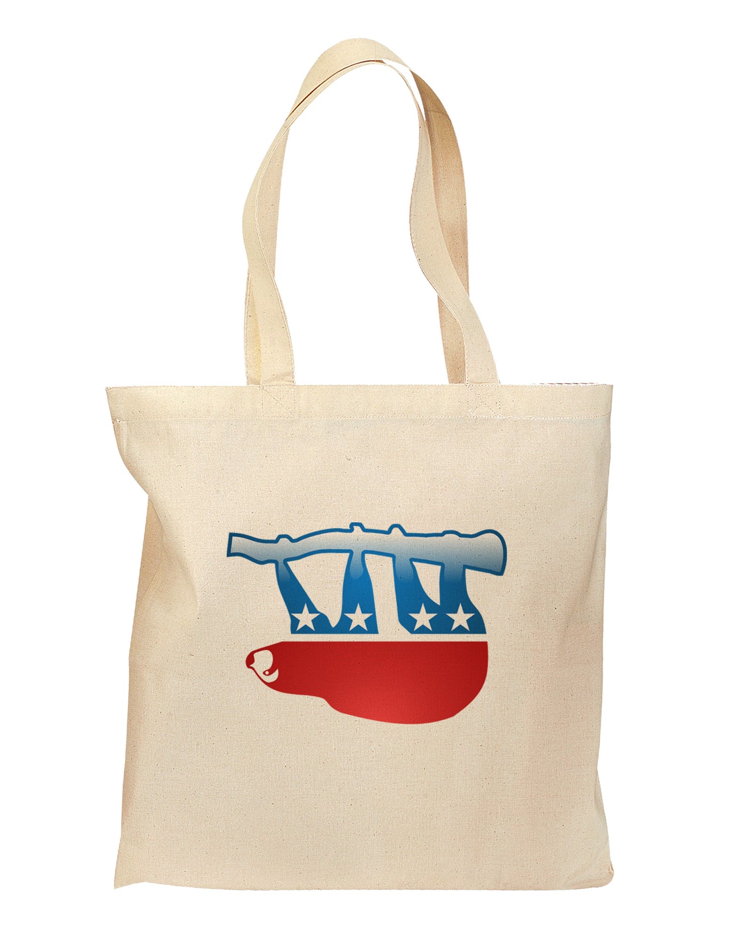 Sloth Political Party Symbol Grocery Tote Bag-Grocery Tote-TooLoud-Natural-Medium-Davson Sales