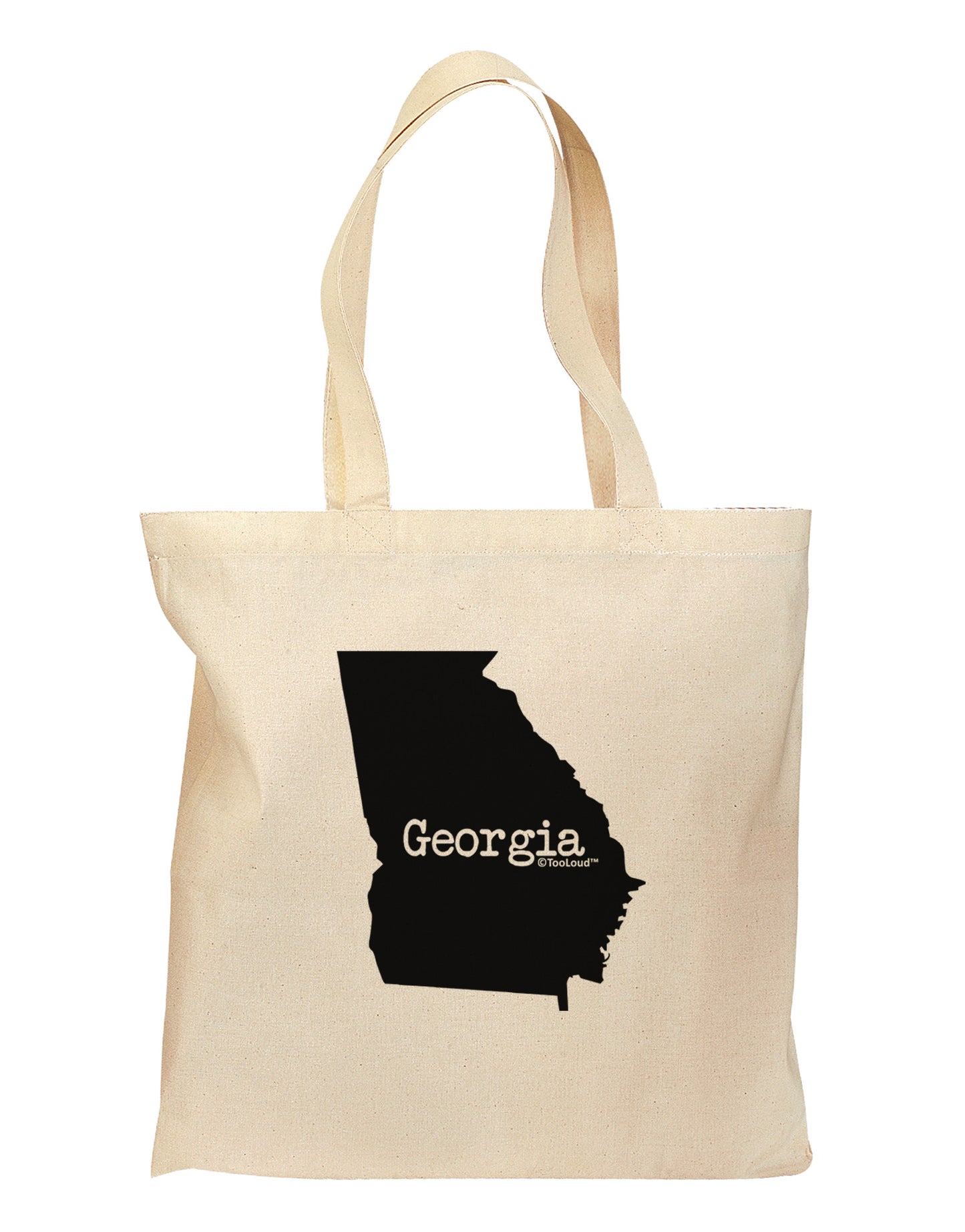 Georgia - United States Shape Grocery Tote Bag-Grocery Tote-TooLoud-Natural-Medium-Davson Sales