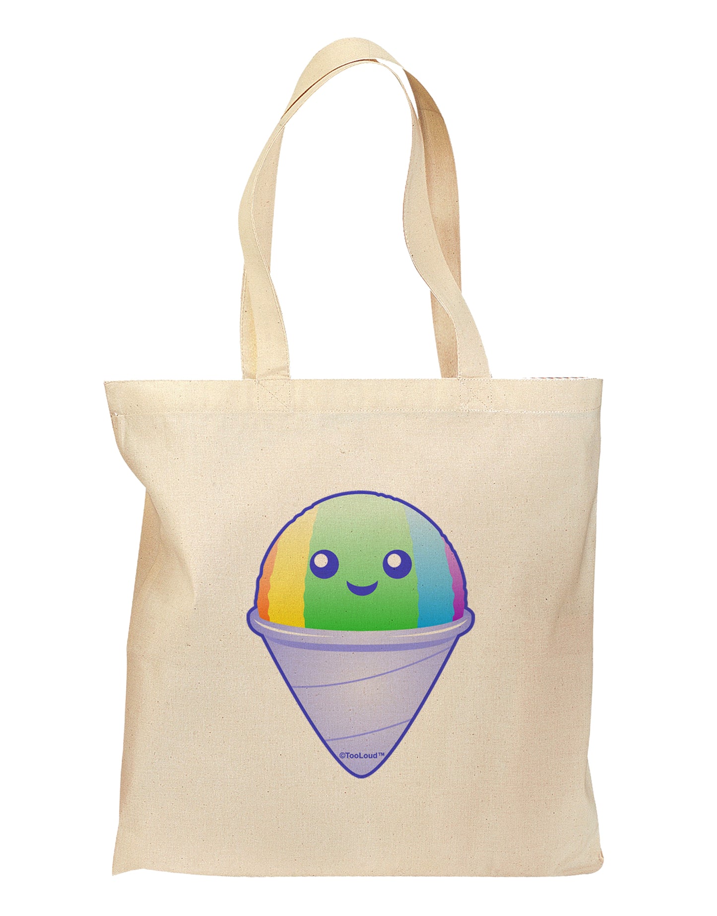 Cute Shaved Ice Grocery Tote Bag by TooLoud-Grocery Tote-TooLoud-Natural-Medium-Davson Sales