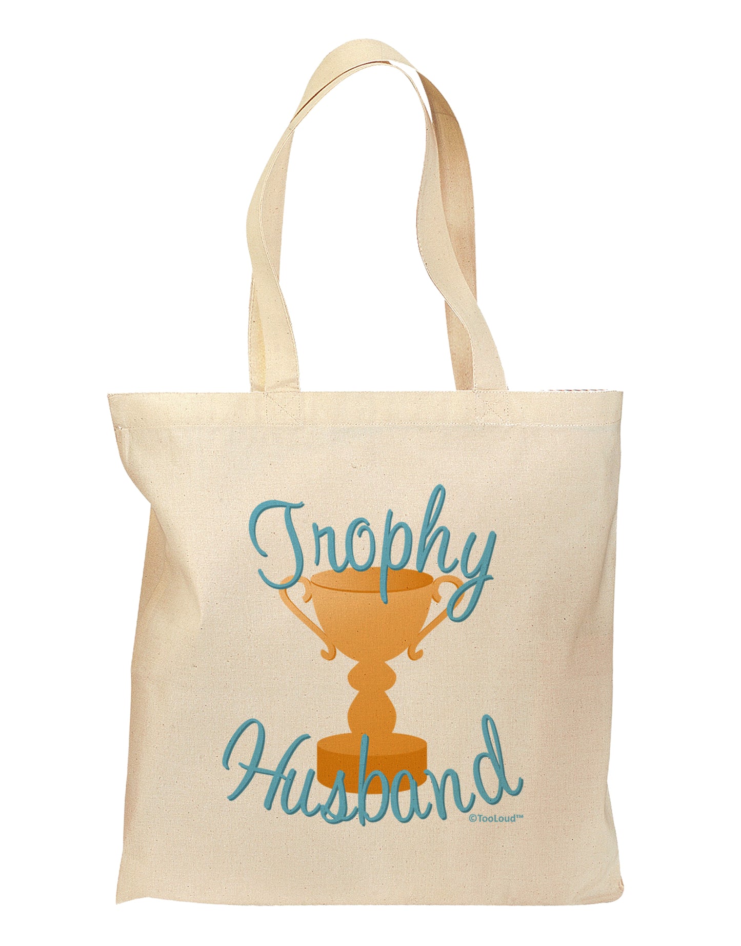 Trophy Husband Design Grocery Tote Bag by TooLoud-Grocery Tote-TooLoud-Natural-Medium-Davson Sales