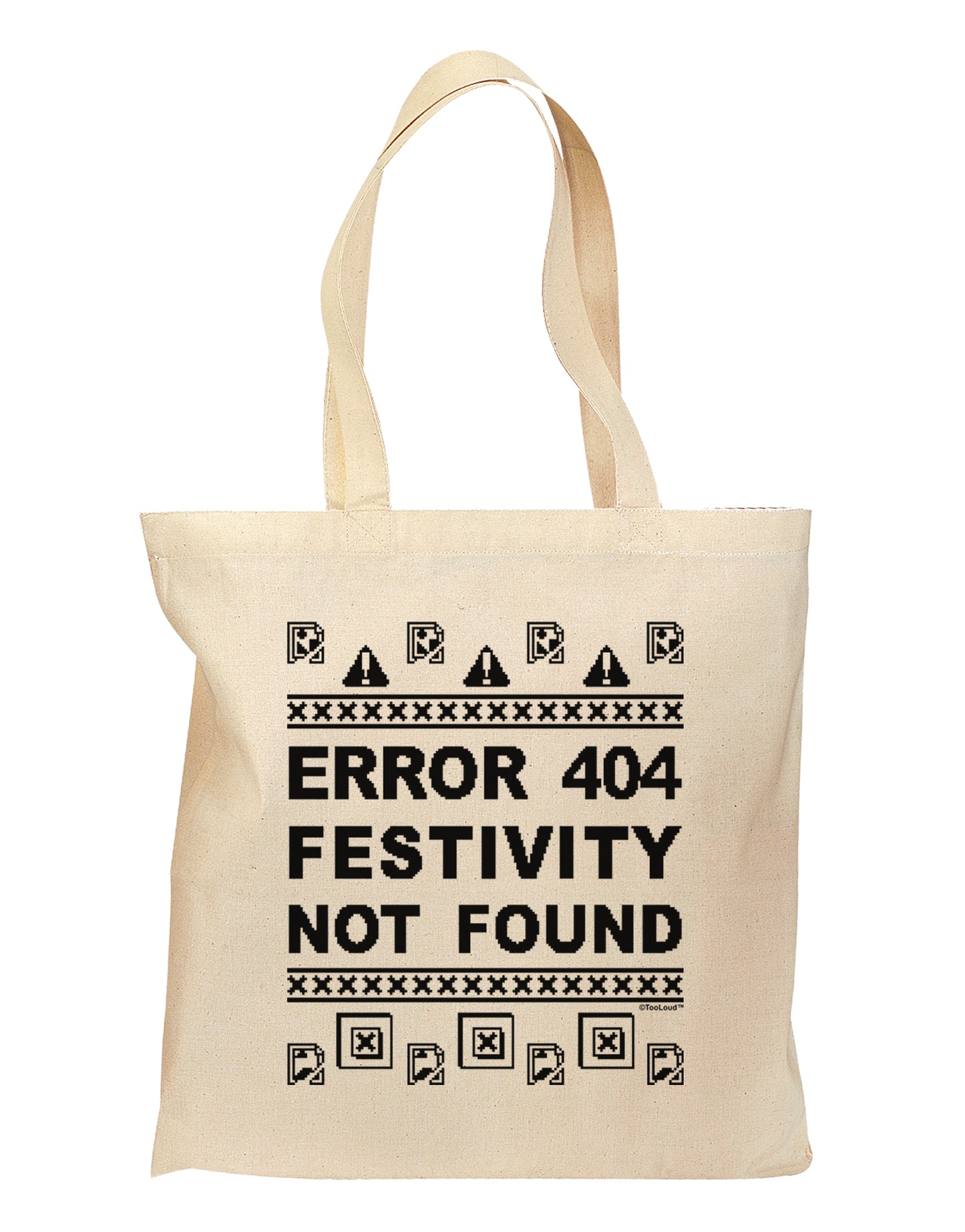 Error 404 Festivity Not Found Grocery Tote Bag by TooLoud-TooLoud-Natural-Davson Sales
