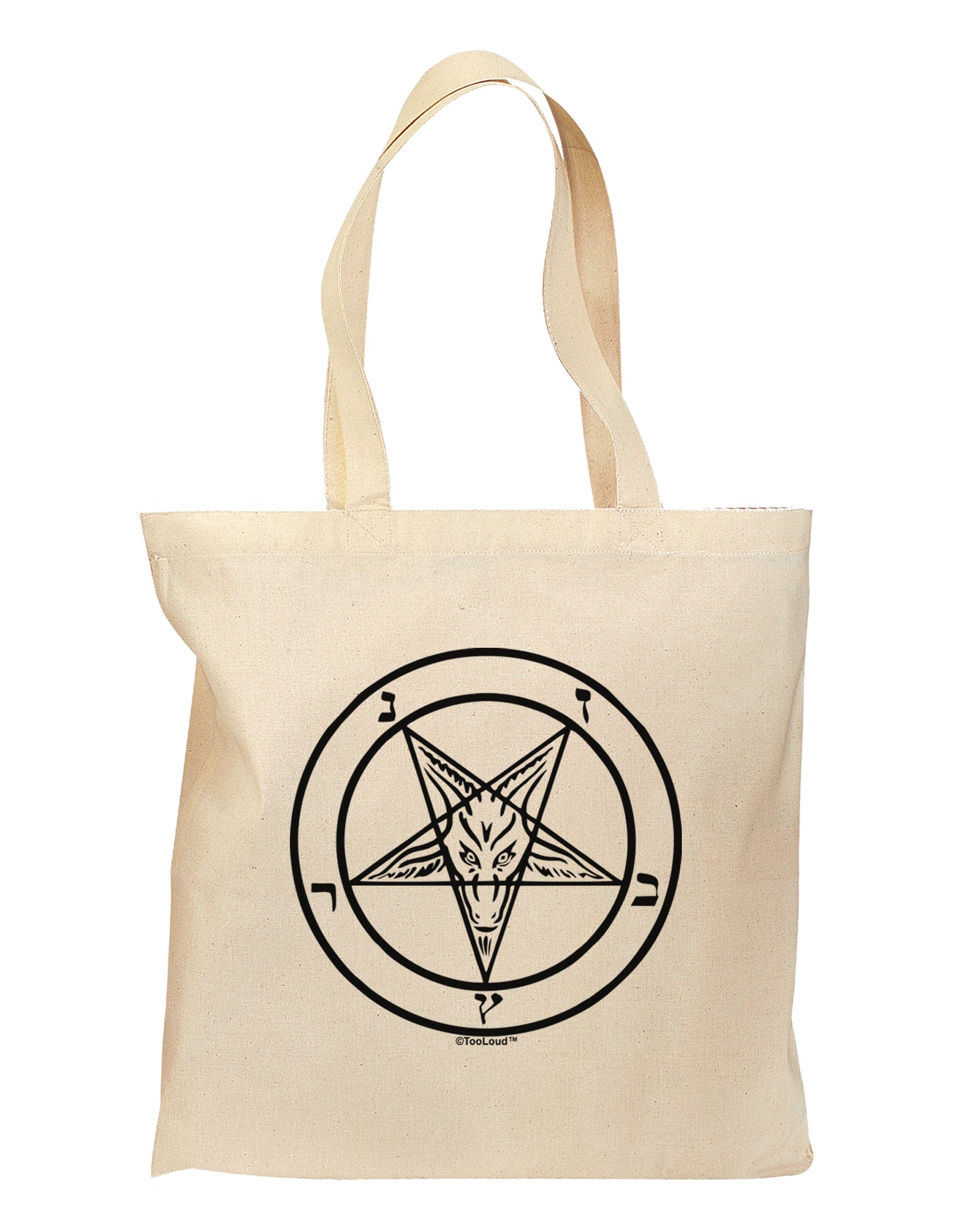 Sigil of Baphomet Grocery Tote Bag by TooLoud-TooLoud-Natural-Davson Sales