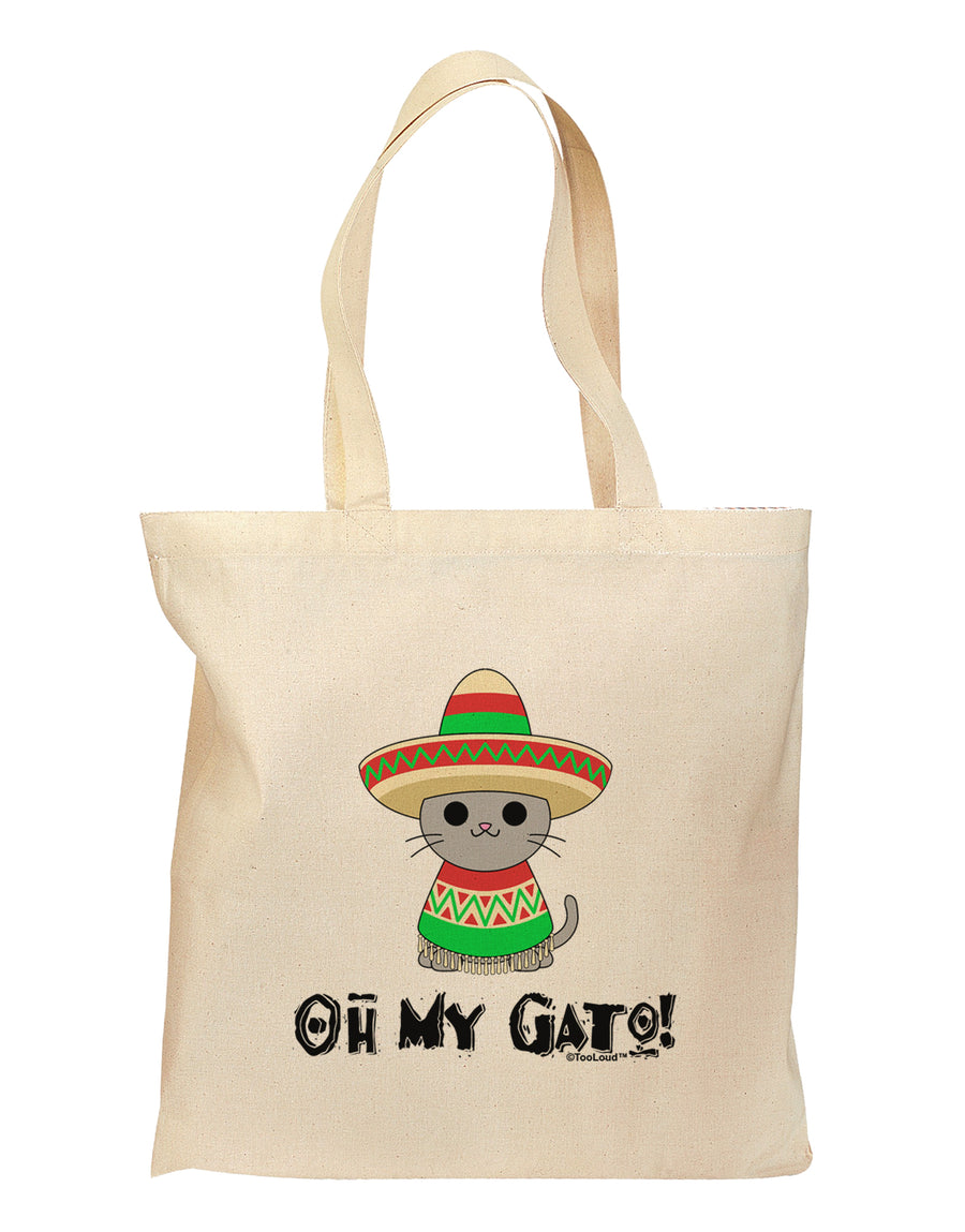 Oh My Gato - Cinco De Mayo Grocery Tote Bag by TooLoud-Grocery Tote-TooLoud-Natural-Medium-Davson Sales