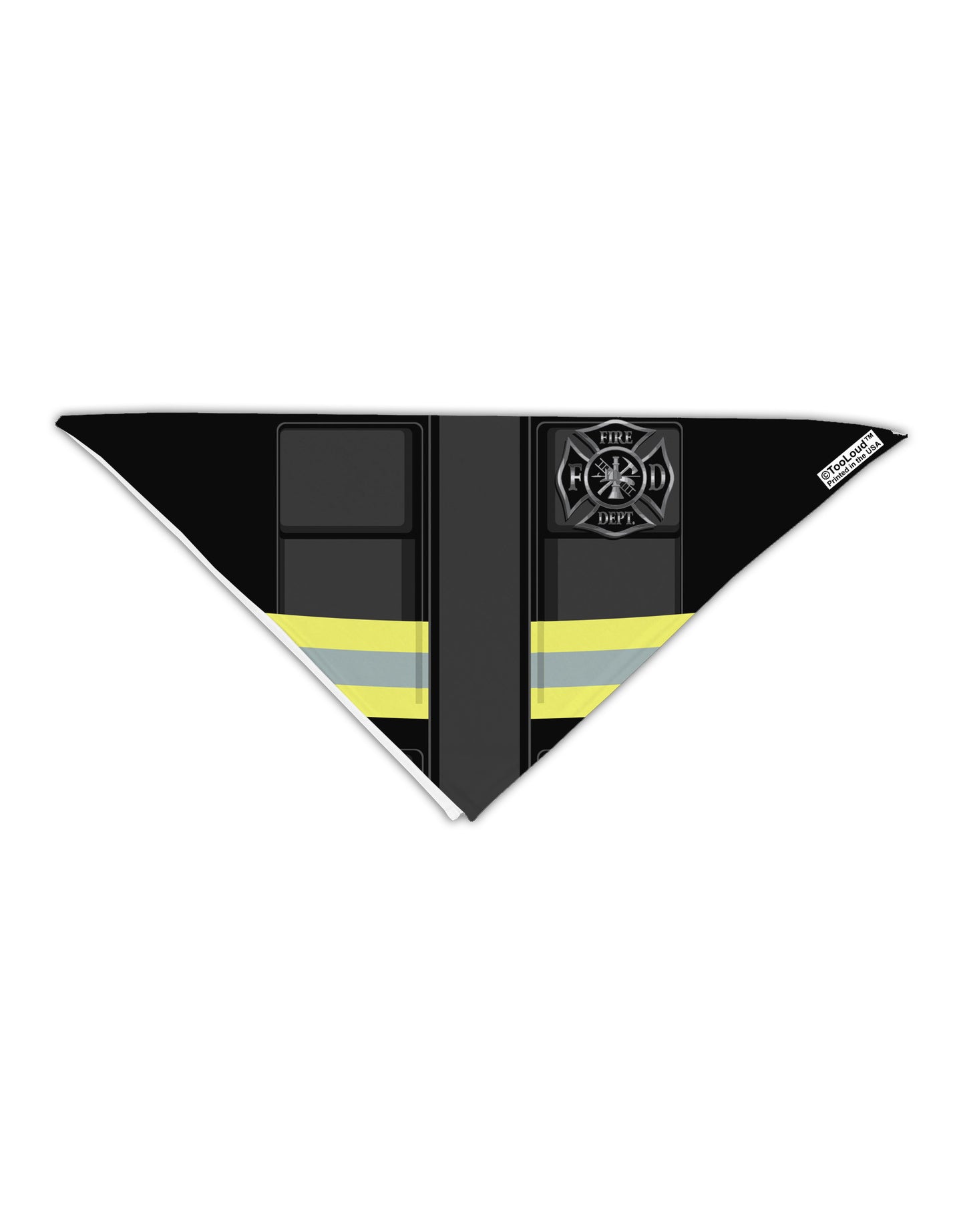 Firefighter Black AOP Adult 19" Square Bandana All Over Print-Square Bandanas-TooLoud-White-One-Size-Adult-Davson Sales