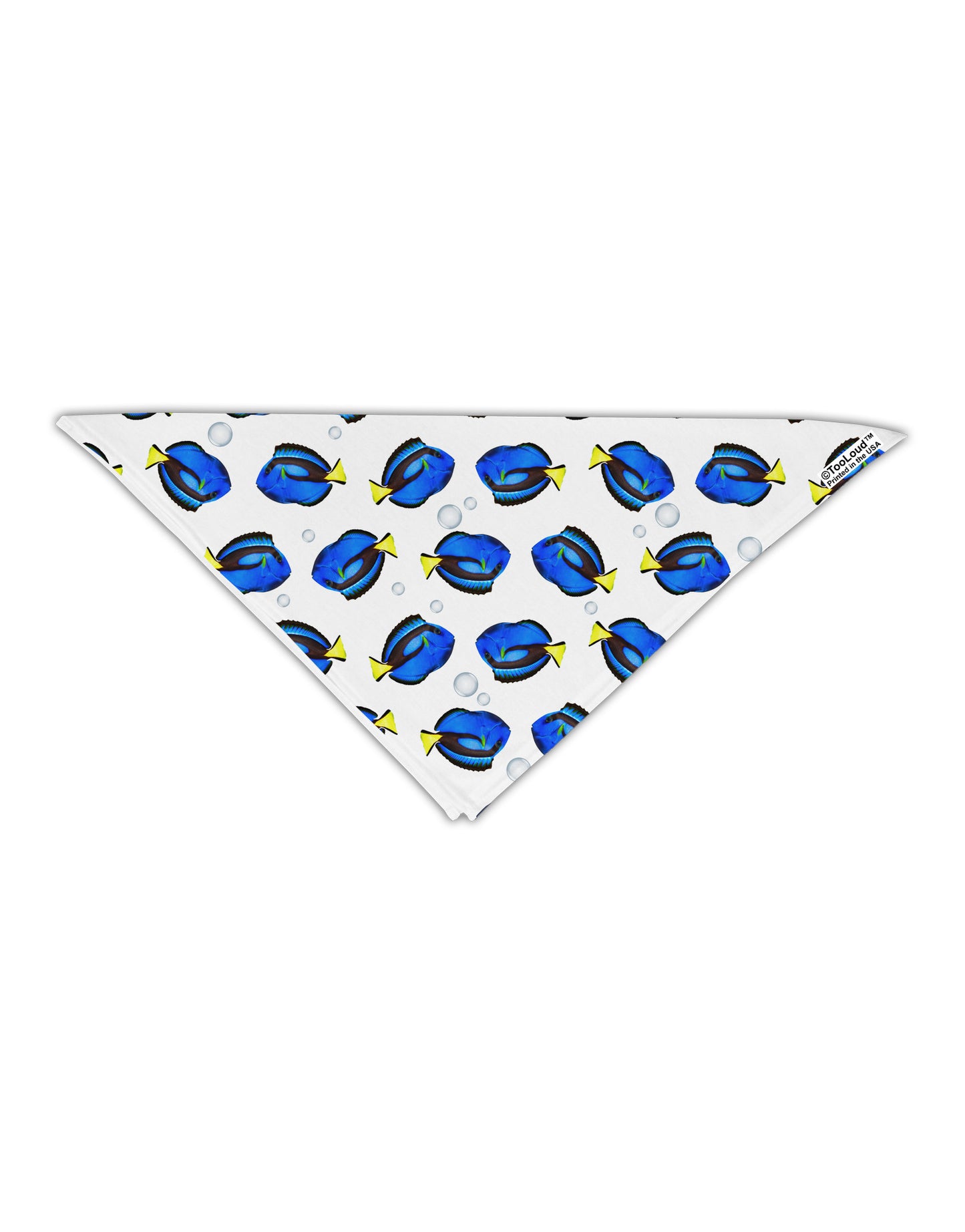 Blue Tang Fish AOP Adult 19" Square Bandana All Over Print-Square Bandanas-TooLoud-White-One-Size-Adult-Davson Sales