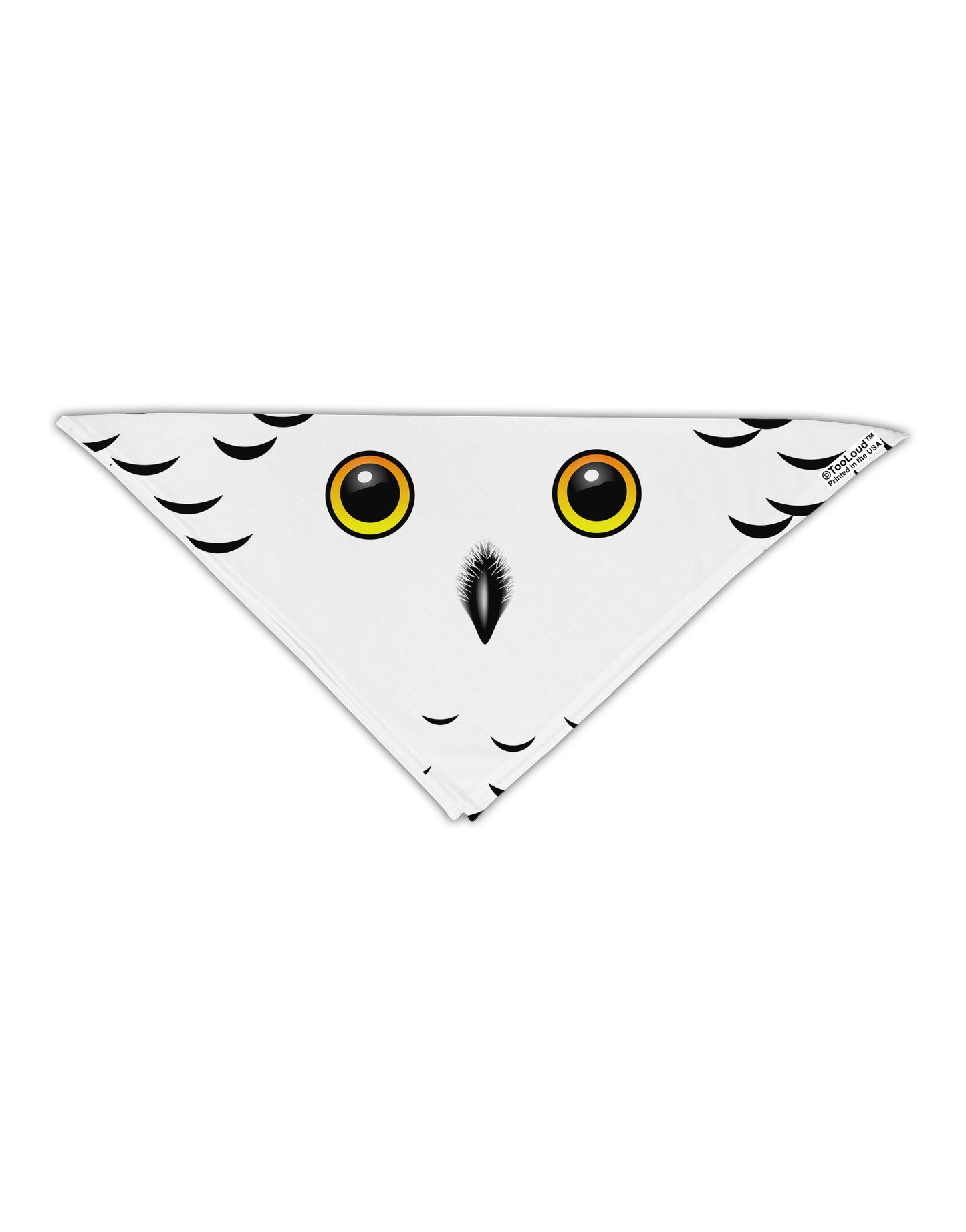Snowy Owl Cute Animal Face Adult 19" Square Bandana All Over Print-Square Bandanas-TooLoud-White-One-Size-Adult-Davson Sales