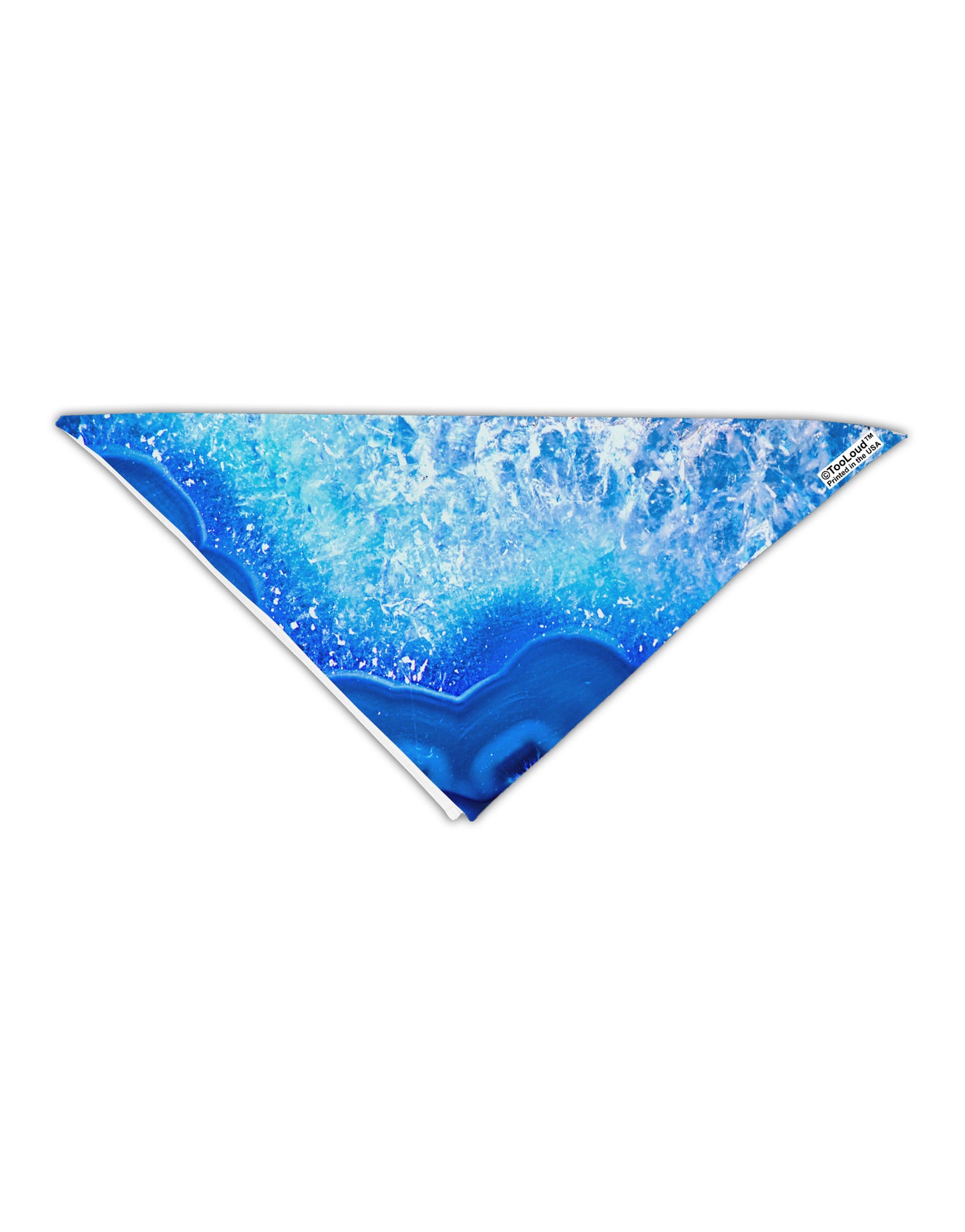 Blue Agate Geode Print Adult 19" Square Bandana All Over Print-Square Bandanas-TooLoud-White-One-Size-Adult-Davson Sales