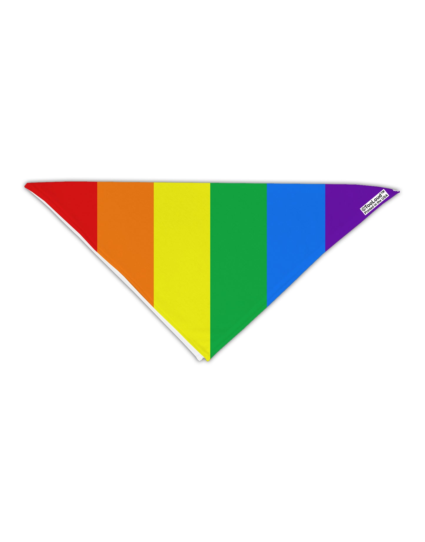 Rainbow Vertical Gay Pride Flag Adult 19" Square Bandana All Over Print by-Square Bandanas-TooLoud-White-One-Size-Adult-Davson Sales