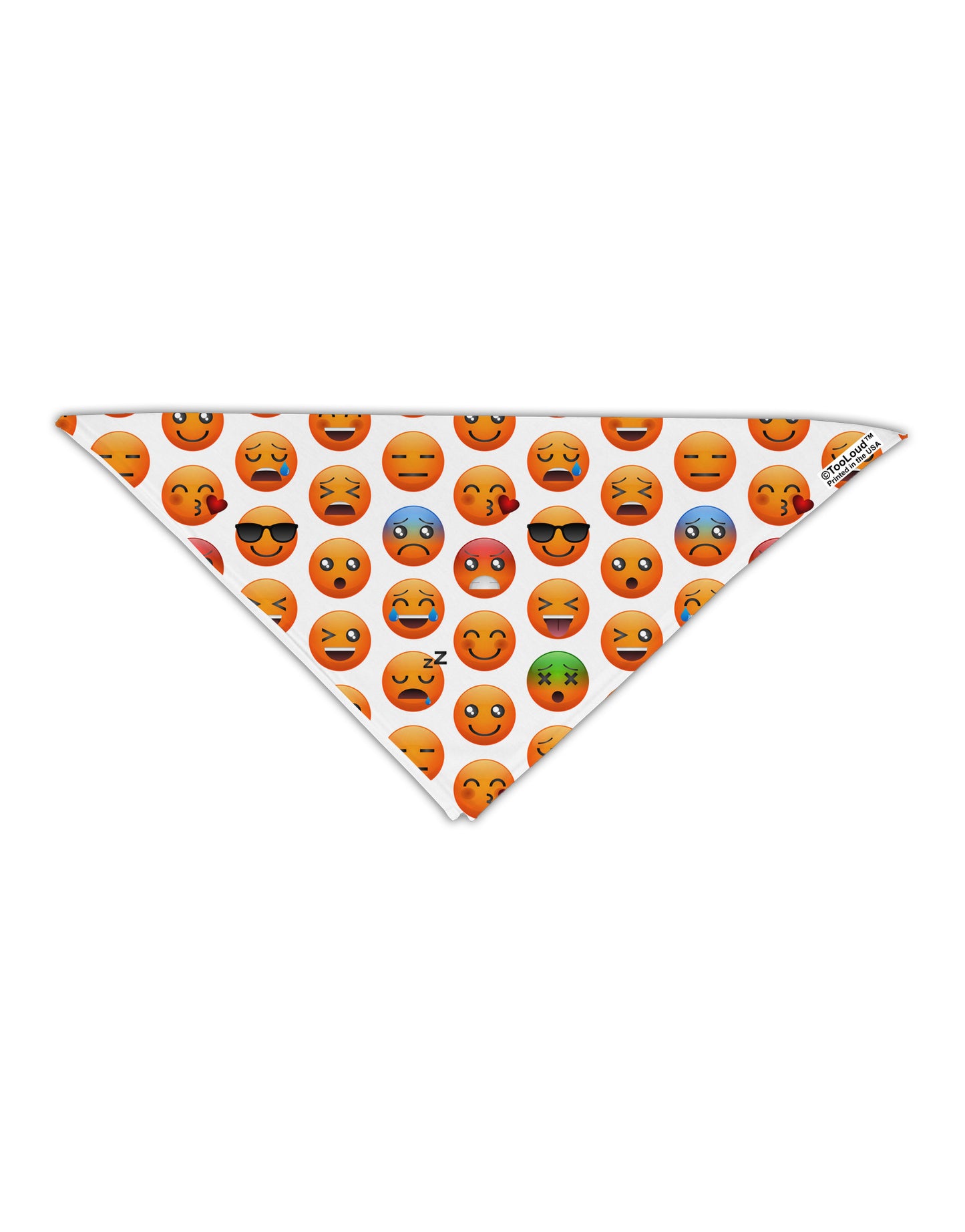 Lots Of Emojis AOP Adult 19" Square Bandana All Over Print-Square Bandanas-TooLoud-White-One-Size-Adult-Davson Sales