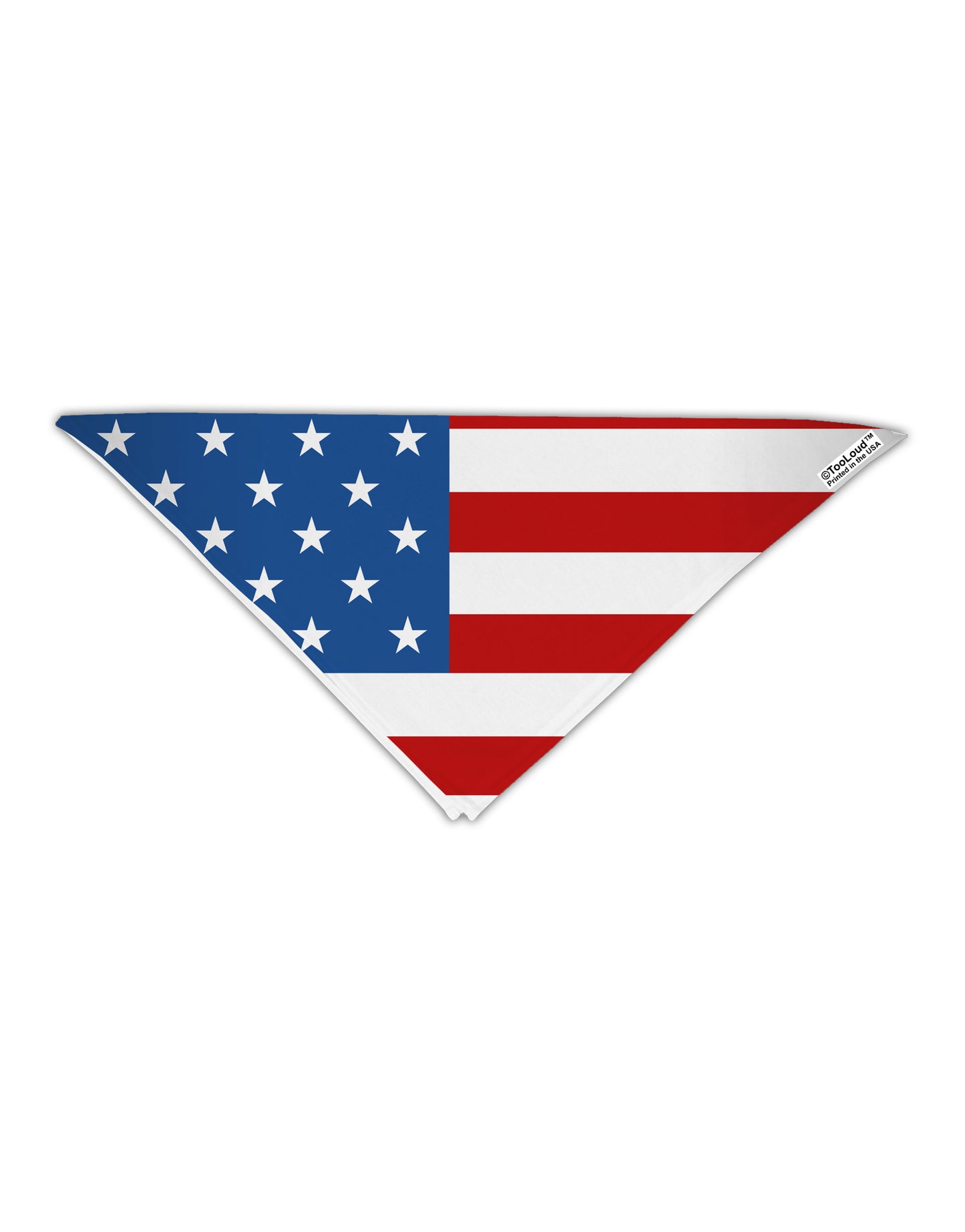 TooLoud USA Flag AOP Adult 19" Square Bandana All Over Print-Square Bandanas-TooLoud-White-One-Size-Adult-Davson Sales