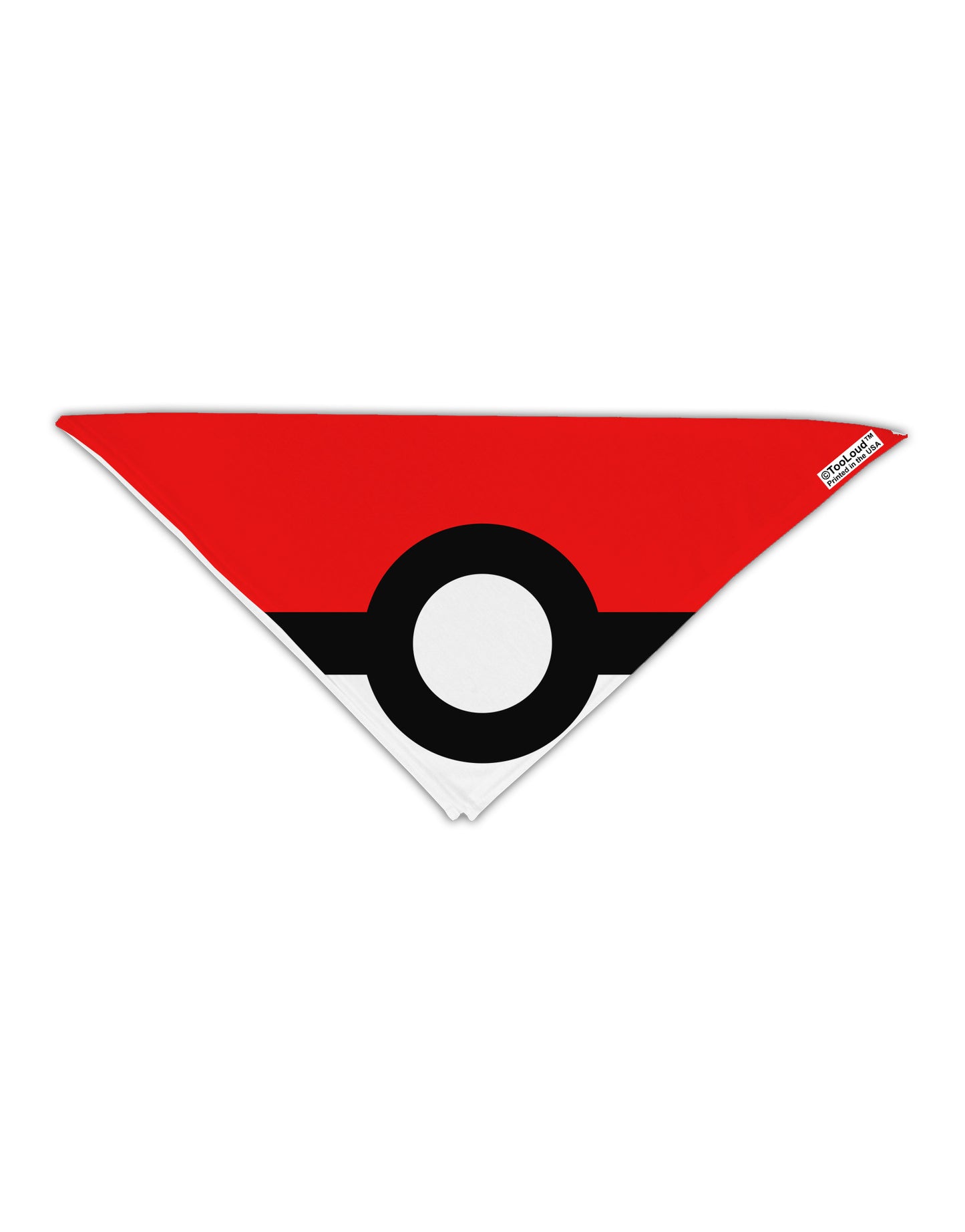 Sporty Red and White Circle Adult 19" Square Bandana All Over Print-Square Bandanas-TooLoud-White-One-Size-Adult-Davson Sales