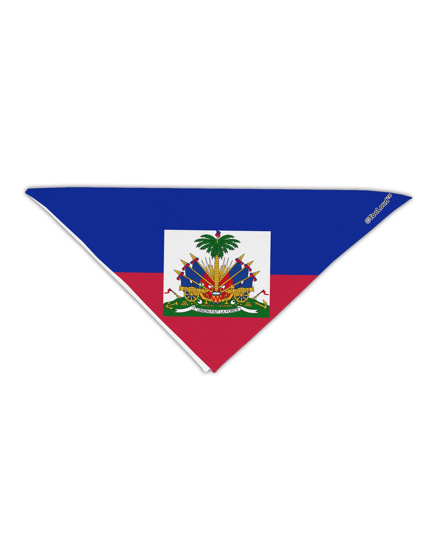 Haiti Flag AOP Adult 19" Square Bandana All Over Print-Square Bandanas-TooLoud-White-One-Size-Adult-Davson Sales