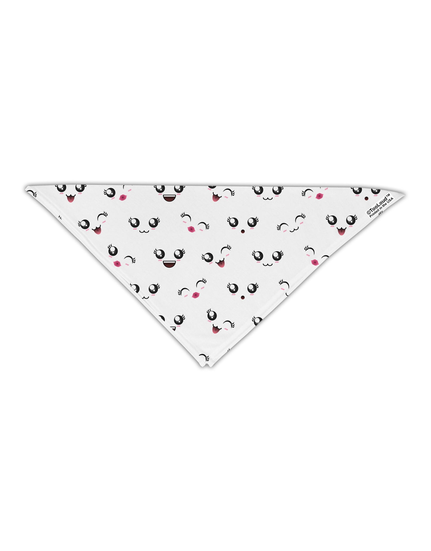 Kyu-T Faces AOP Adult Square Bandana All Over Print by TooLoud-Square Bandanas-TooLoud-White-One-Size-Adult-Davson Sales