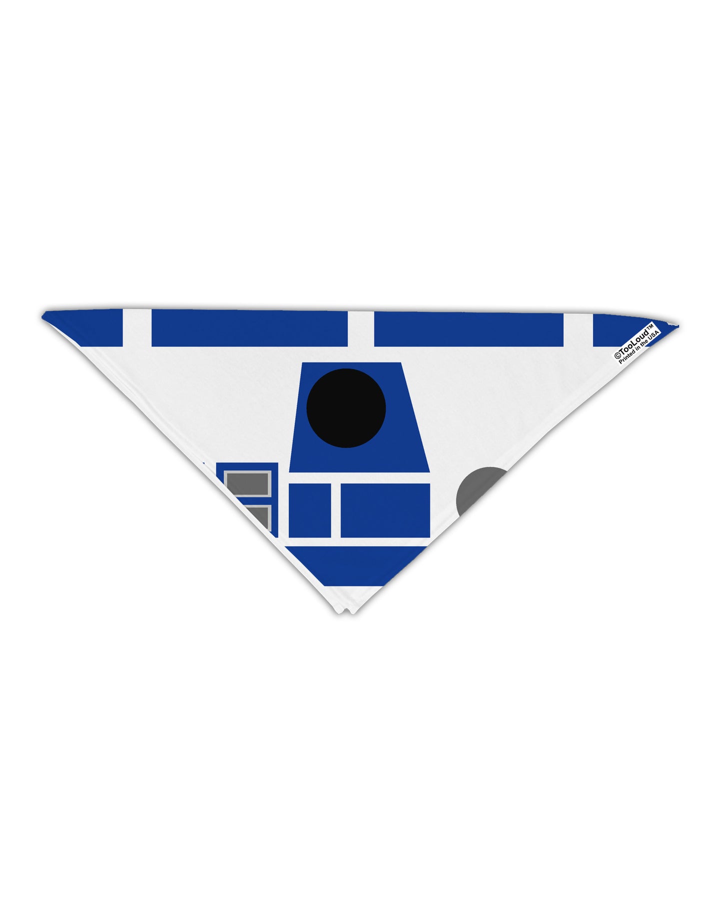 Blue and White Robot AOP Adult 19" Square Bandana All Over Print-Square Bandanas-TooLoud-White-One-Size-Adult-Davson Sales