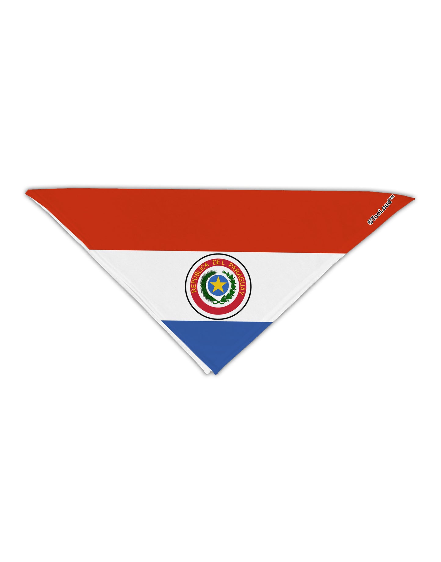Paraguay Flag AOP Adult 19" Square Bandana All Over Print-Square Bandanas-TooLoud-White-One-Size-Adult-Davson Sales
