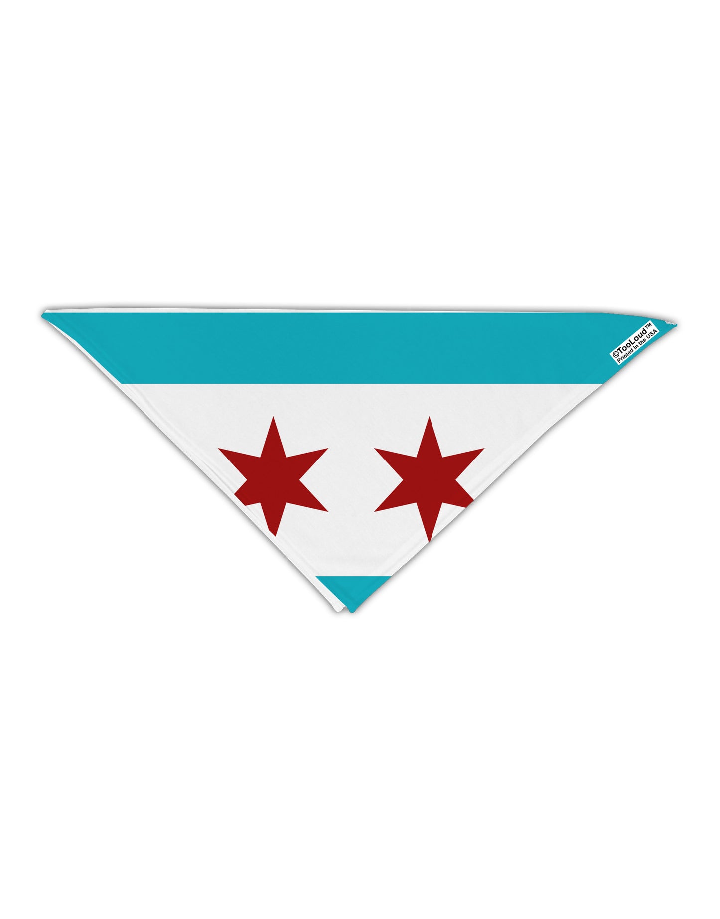 Chicago Flag AOP Adult 19" Square Bandana All Over Print-Square Bandanas-TooLoud-White-One-Size-Adult-Davson Sales
