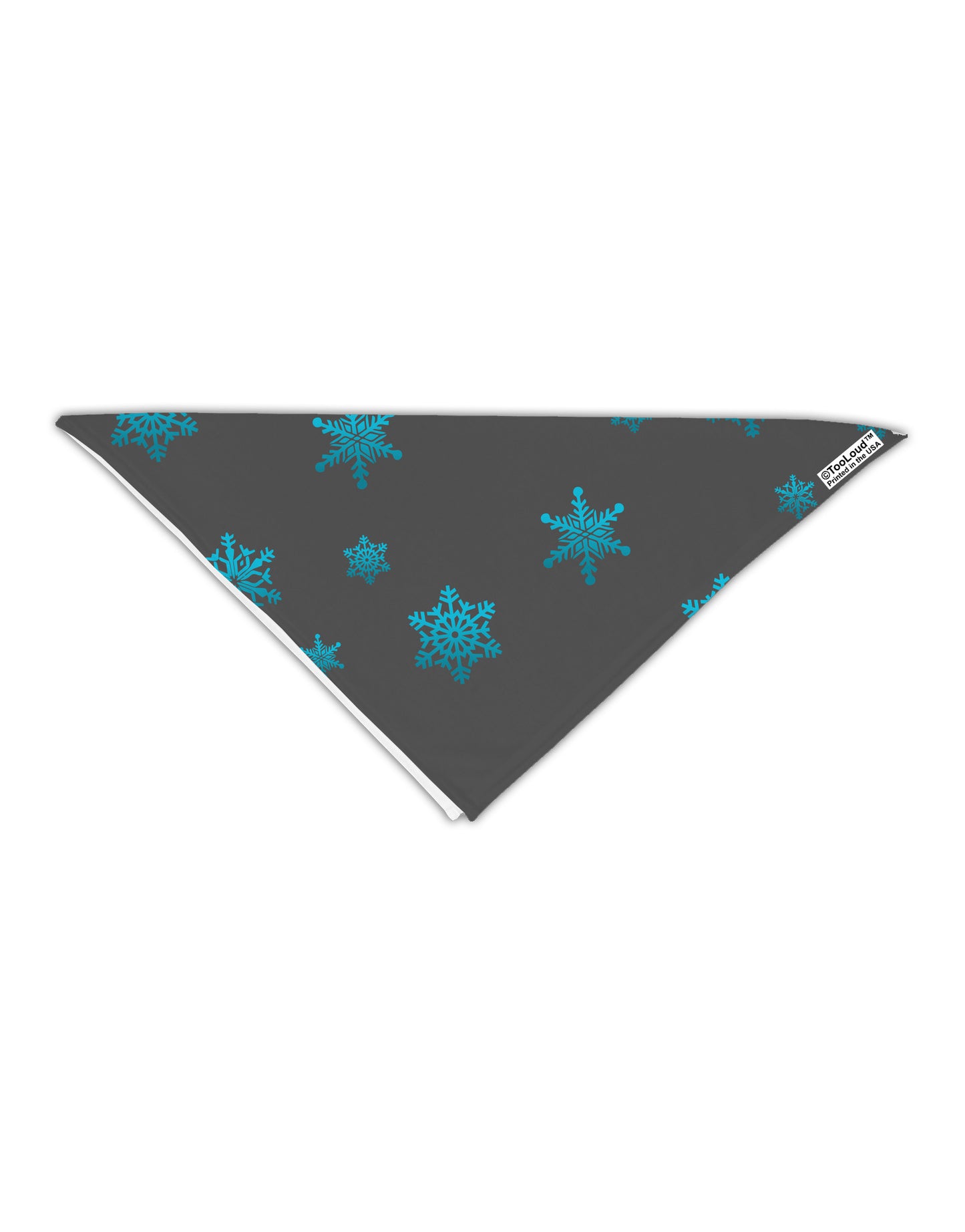 Snowflakes AOP Adult 19" Square Bandana All Over Print-Square Bandanas-TooLoud-White-One-Size-Adult-Davson Sales