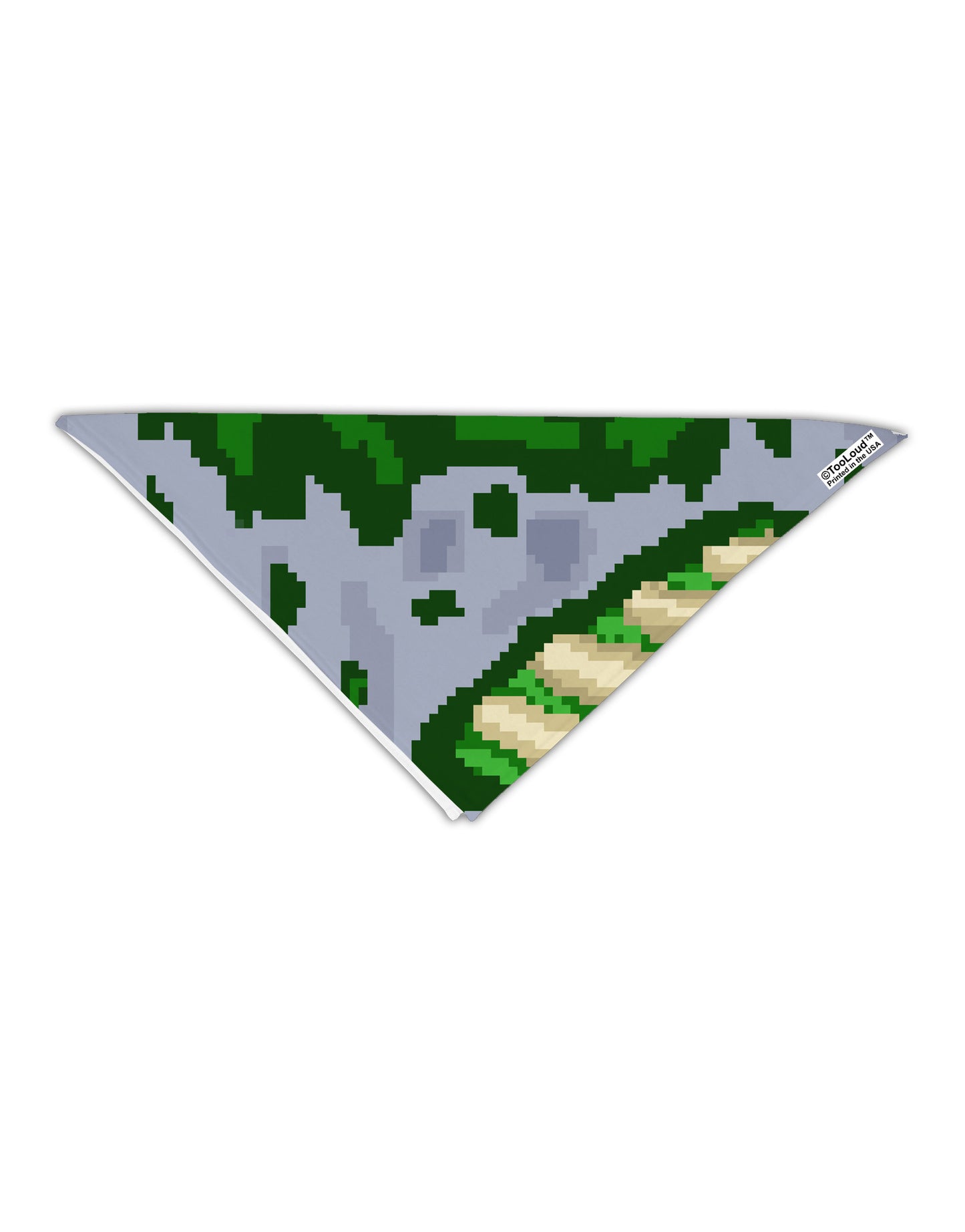 Pixel Zombie Costume Green Adult 19" Square Bandana All Over Print-Square Bandanas-TooLoud-White-One-Size-Adult-Davson Sales