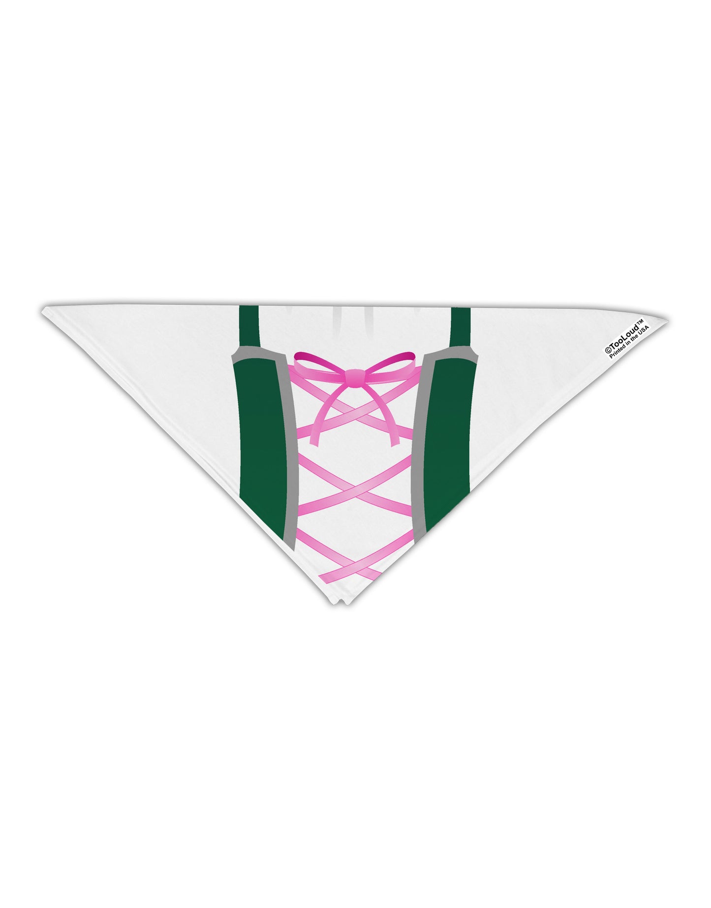 Dirndl Costume Green Adult 19" Square Bandana All Over Print-Square Bandanas-TooLoud-White-One-Size-Adult-Davson Sales