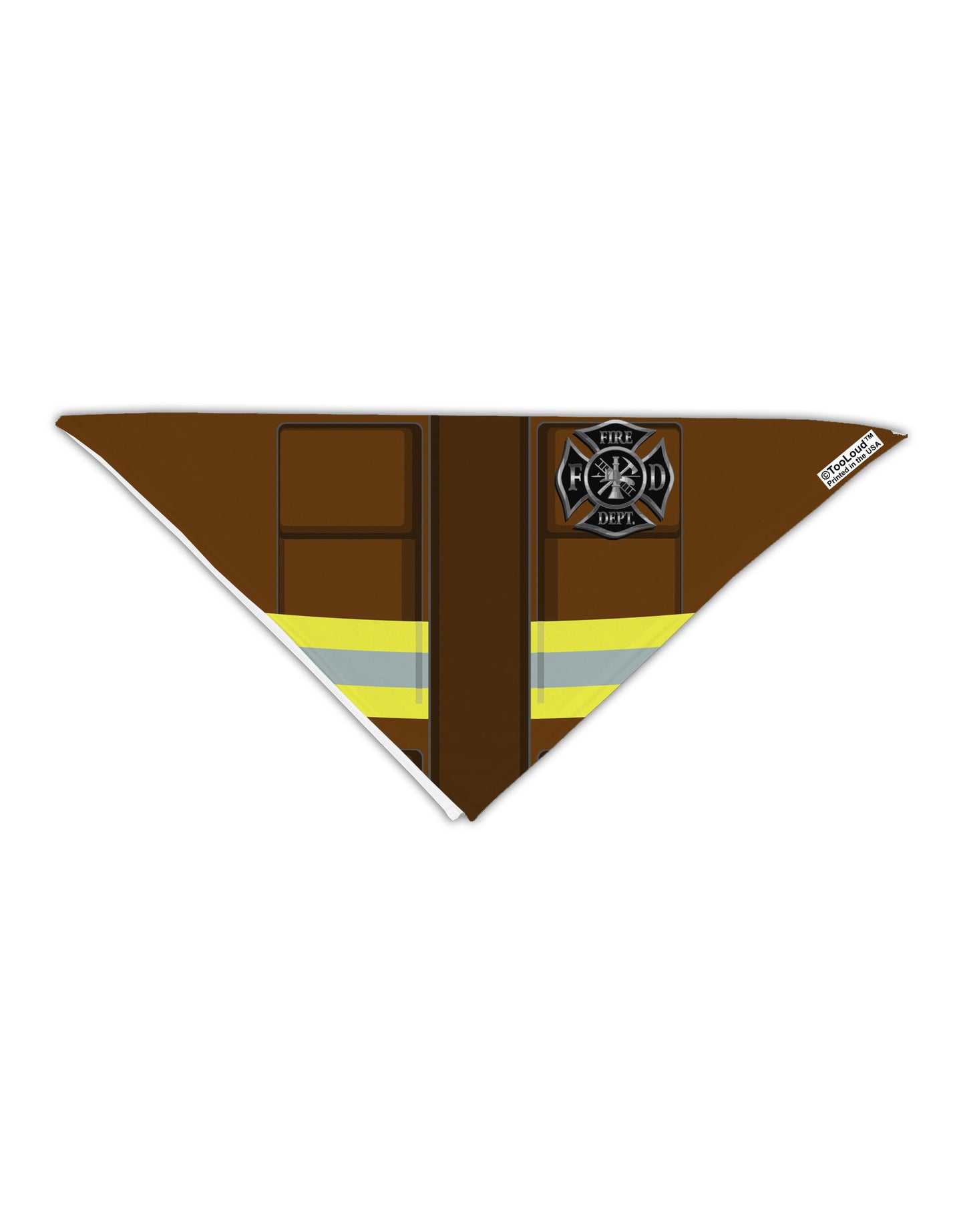 Firefighter Brown AOP Adult 19" Square Bandana All Over Print-Square Bandanas-TooLoud-White-One-Size-Adult-Davson Sales