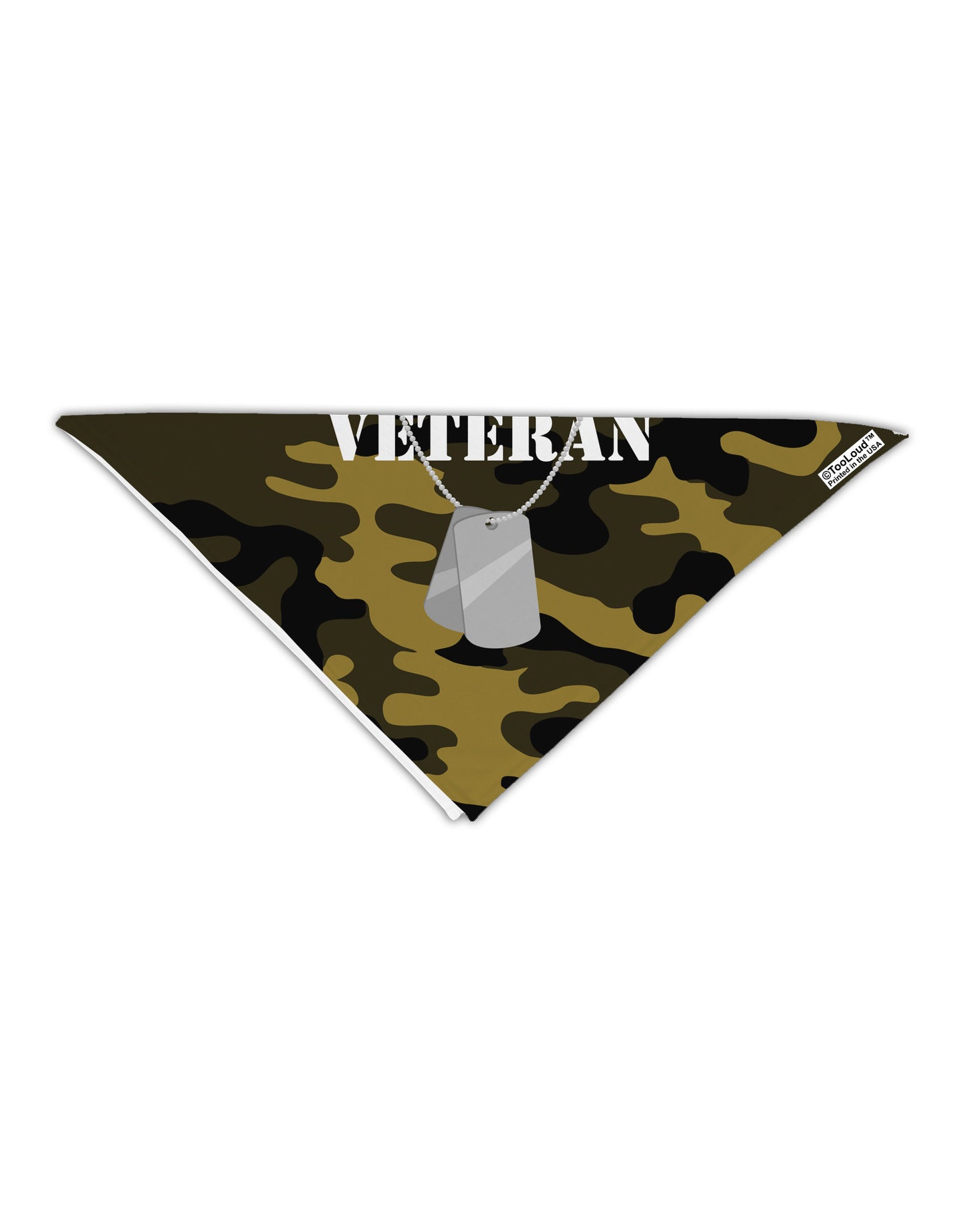 Veteran Dog Tags Adult 19" Square Bandana All Over Print-Square Bandanas-TooLoud-White-One-Size-Adult-Davson Sales