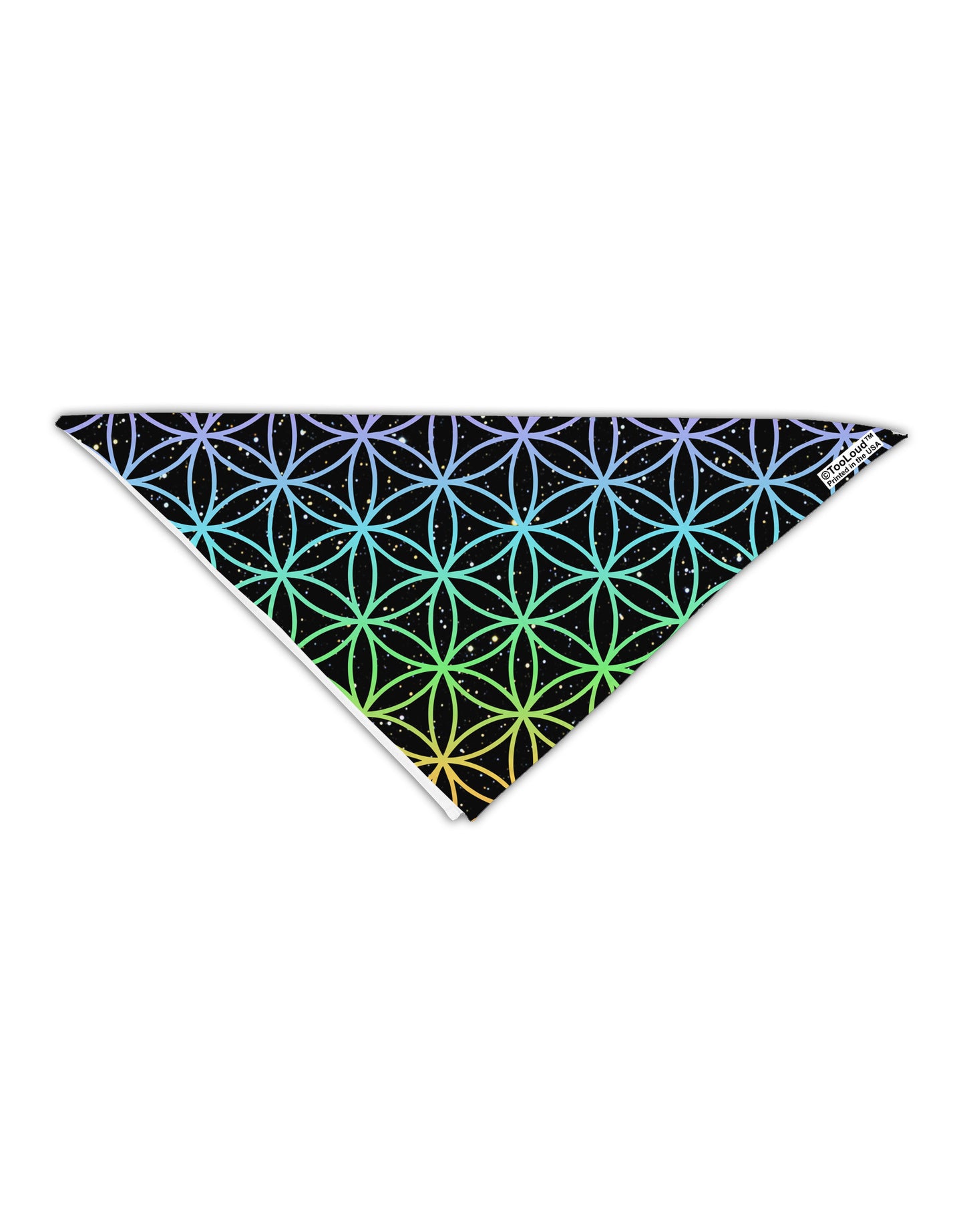 Chakra Colors Flower of Life Adult 19" Square Bandana All Over Print-Square Bandanas-TooLoud-White-One-Size-Adult-Davson Sales