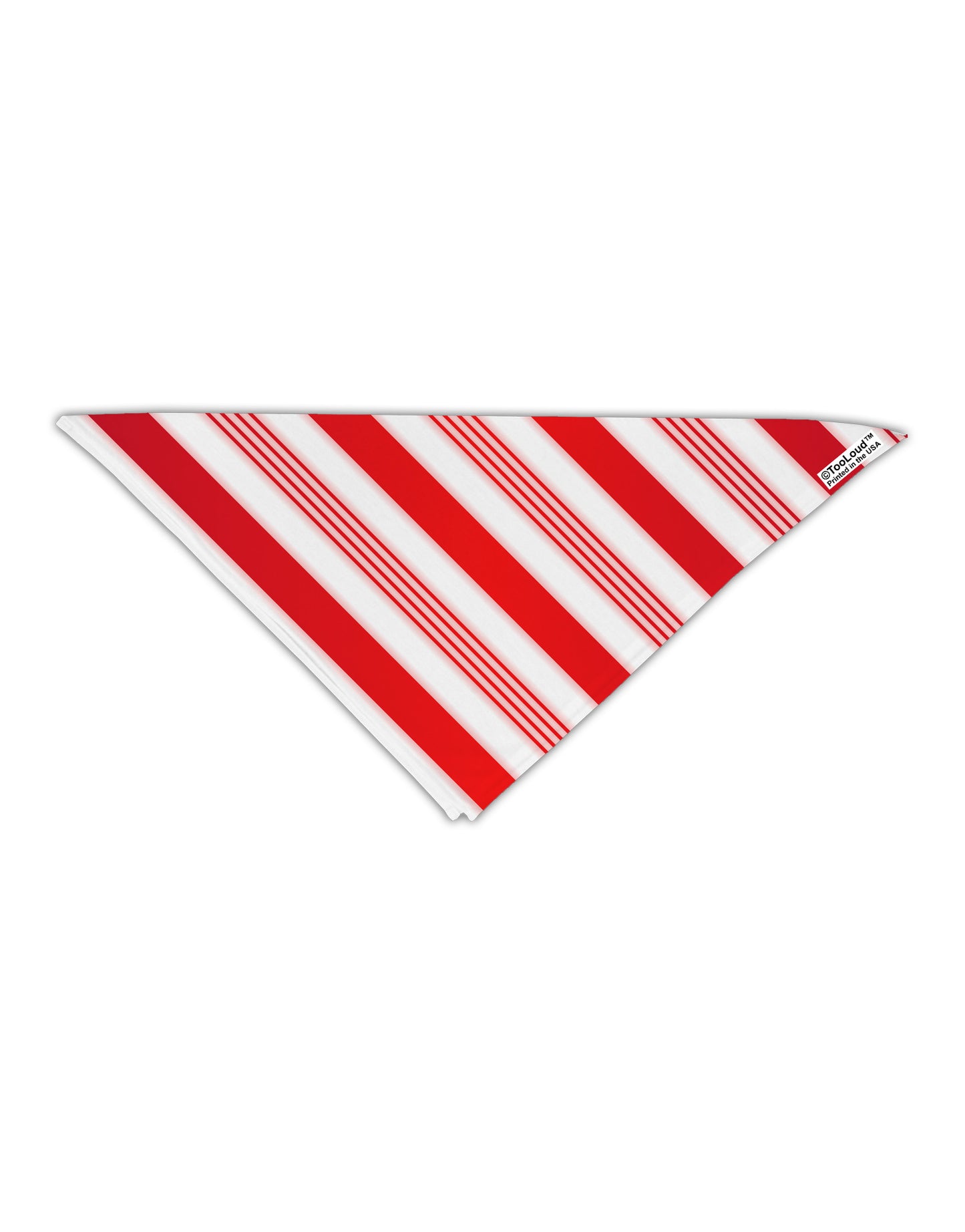 Red Candy Cane Adult 19" Square Bandana All Over Print-Square Bandanas-TooLoud-White-One-Size-Adult-Davson Sales
