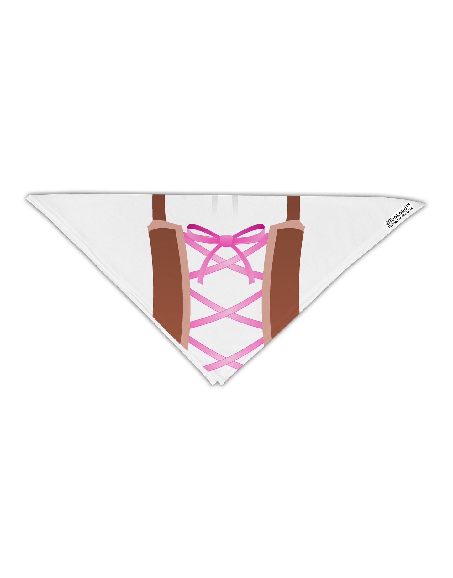 Dirndl Costume Brown Adult 19" Square Bandana All Over Print-Square Bandanas-TooLoud-White-One-Size-Adult-Davson Sales