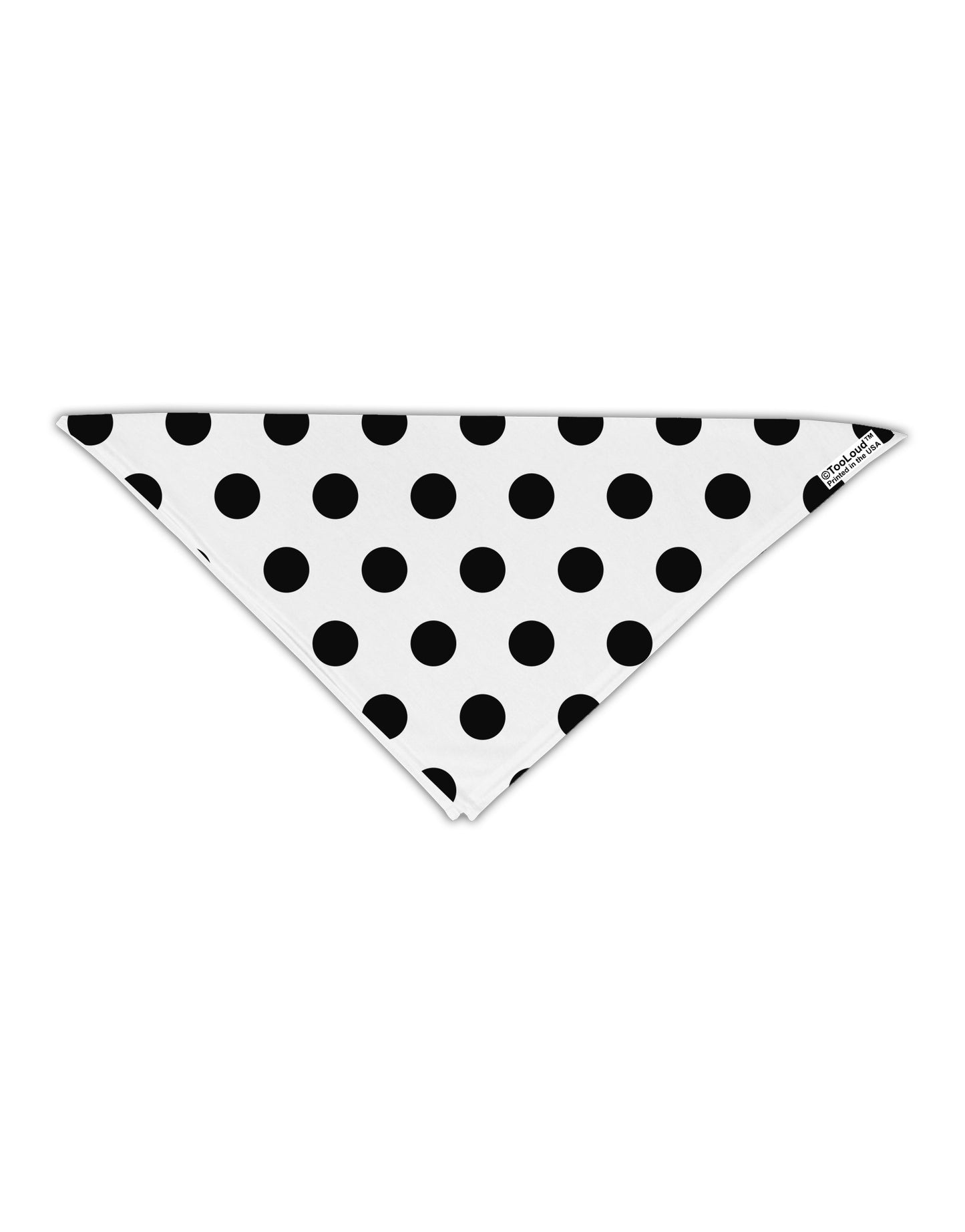 Black Polka Dots on White Adult 19" Square Bandana All Over Print by TooLoud-Square Bandanas-TooLoud-White-One-Size-Adult-Davson Sales