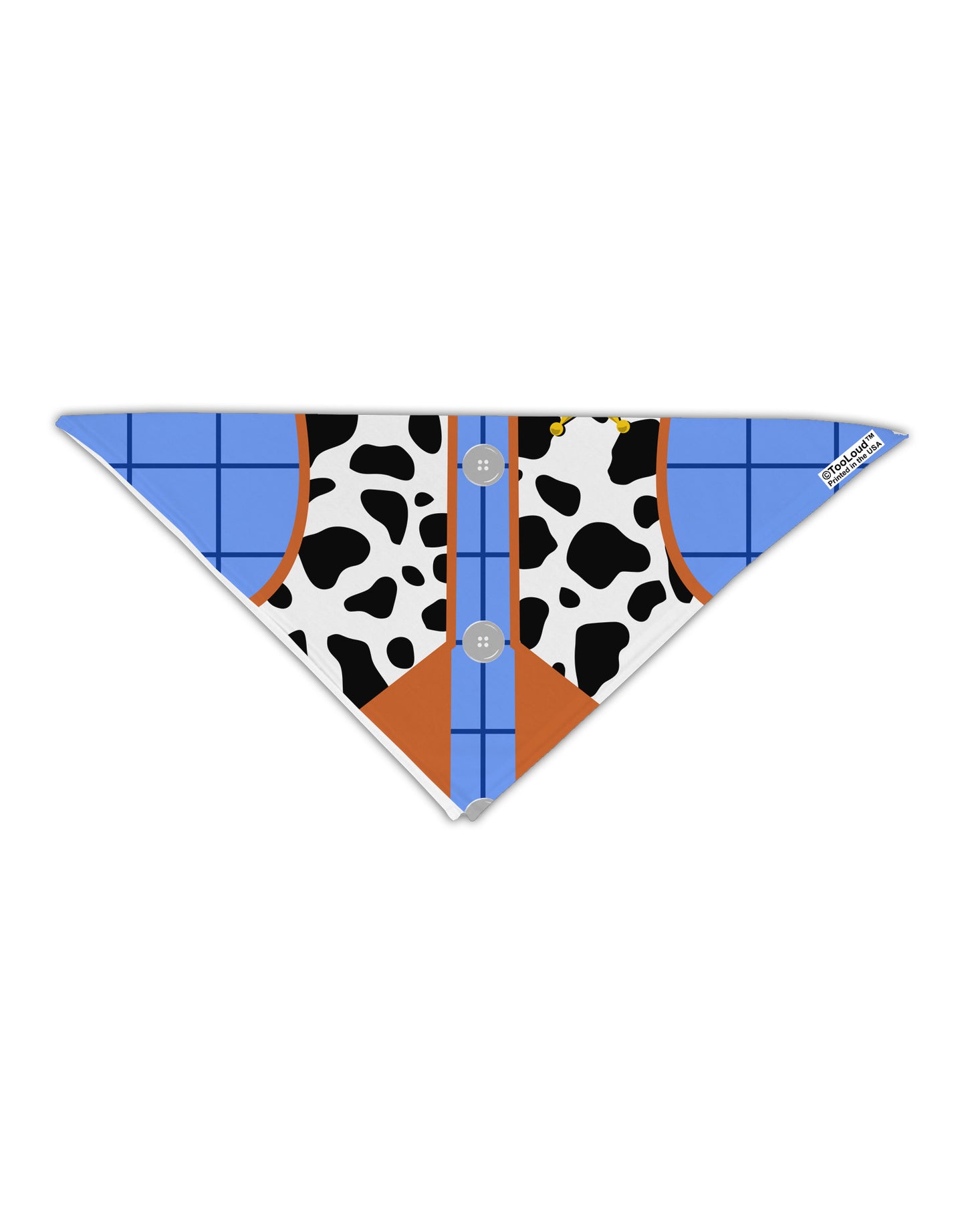Cowboy Blue AOP Adult 19" Square Bandana All Over Print-Square Bandanas-TooLoud-White-One-Size-Adult-Davson Sales