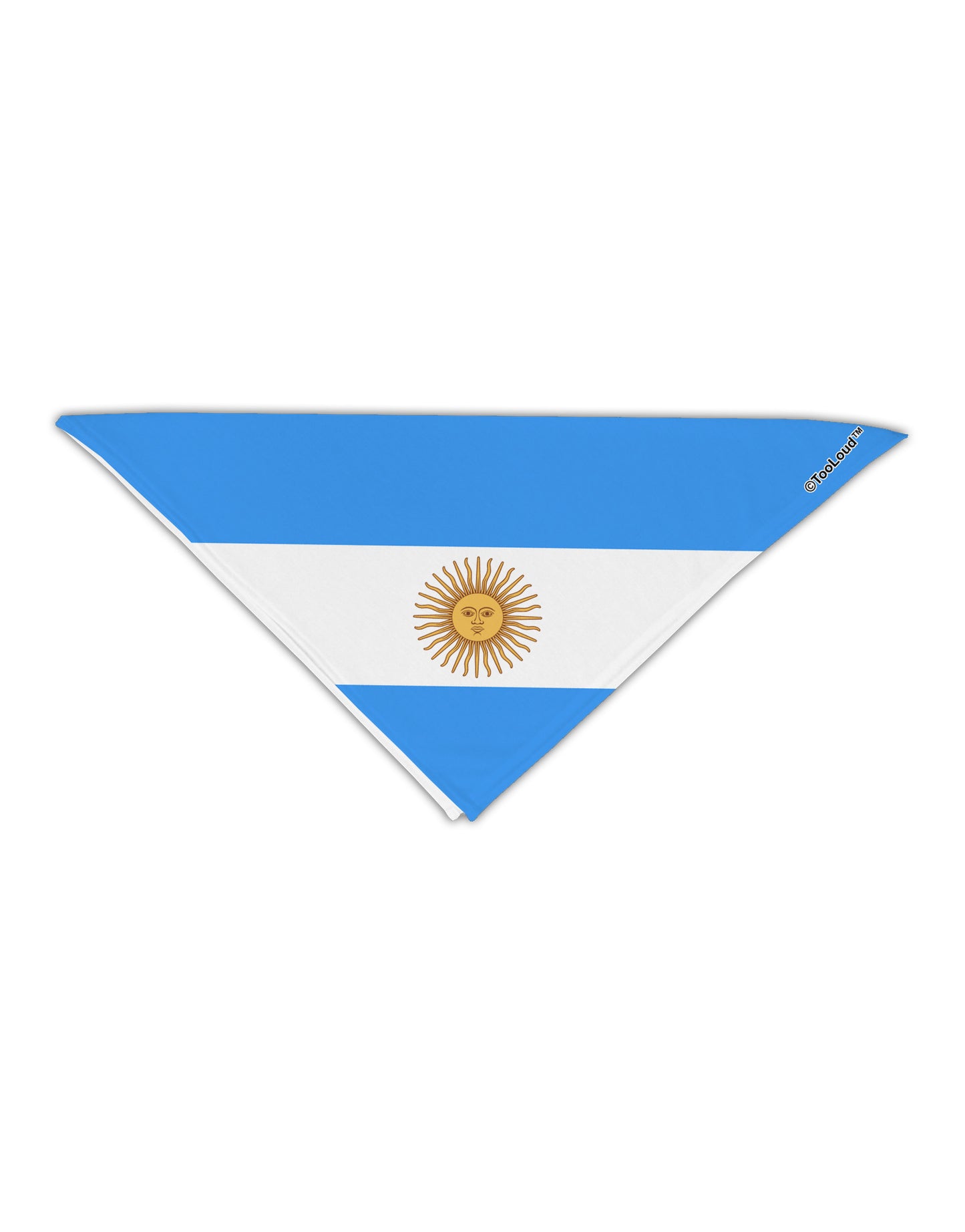 Argentina Flag AOP Adult 19" Square Bandana All Over Print-Square Bandanas-TooLoud-White-One-Size-Adult-Davson Sales