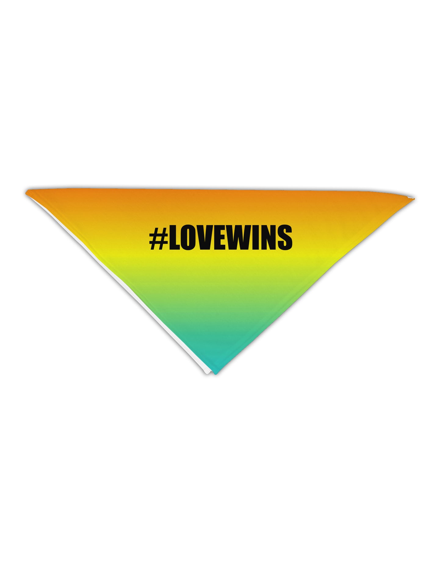 Rainbow Print - Hashtag Love Wins Adult 19" Square Bandana All Over Print-Square Bandanas-TooLoud-White-One-Size-Adult-Davson Sales